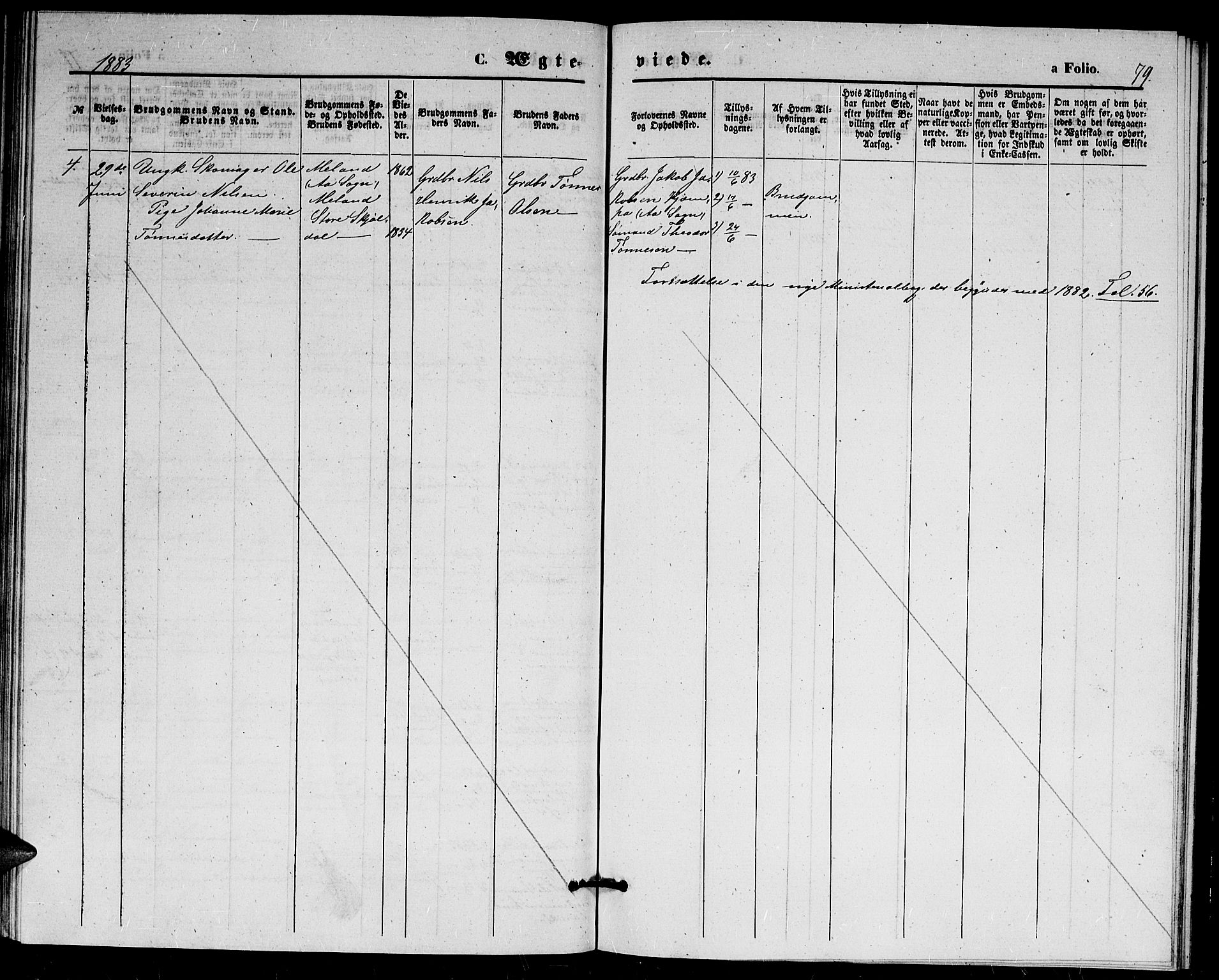 Herad sokneprestkontor, AV/SAK-1111-0018/F/Fb/Fba/L0003: Parish register (copy) no. B 3, 1863-1883, p. 79