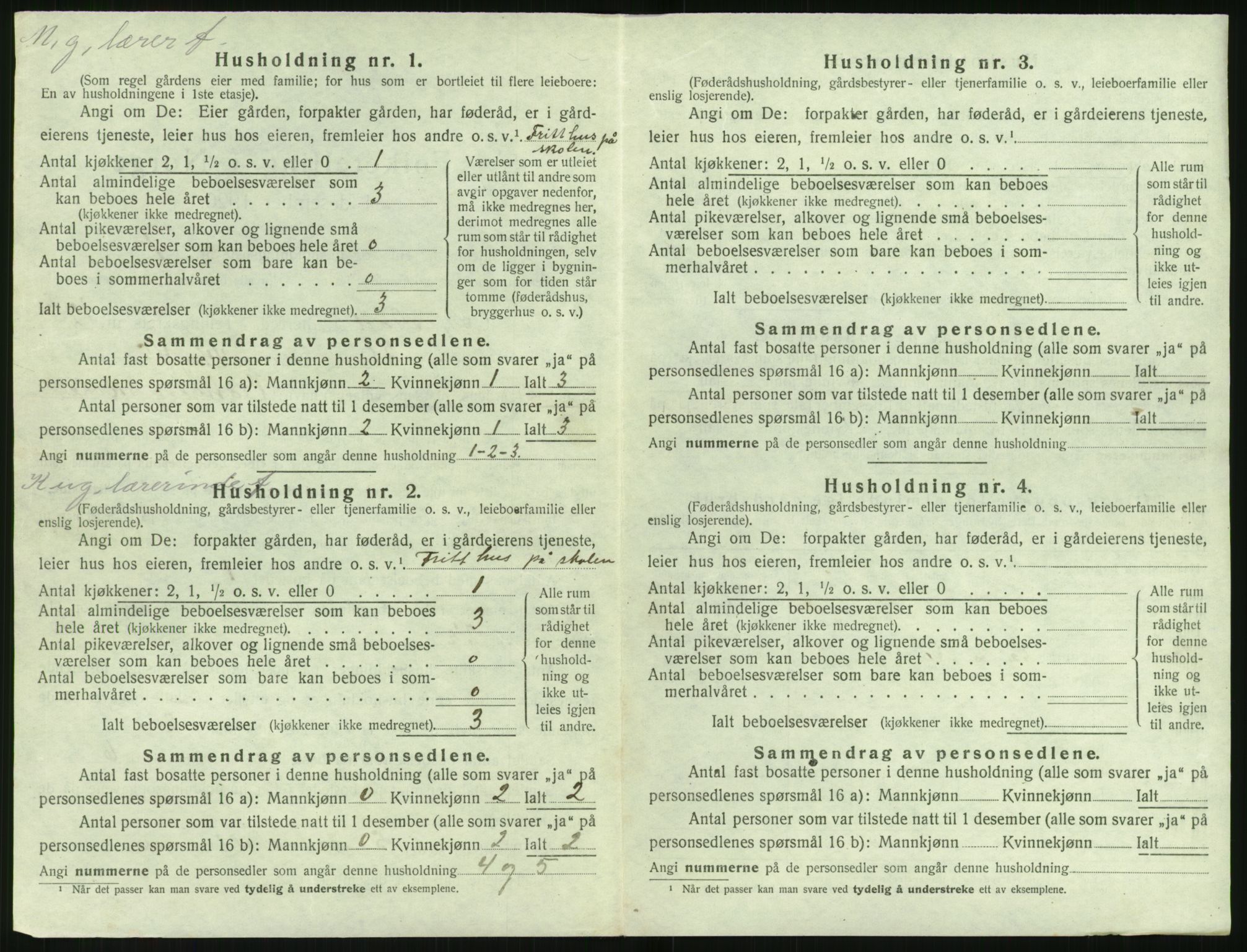 SAK, 1920 census for Øyestad, 1920, p. 1217
