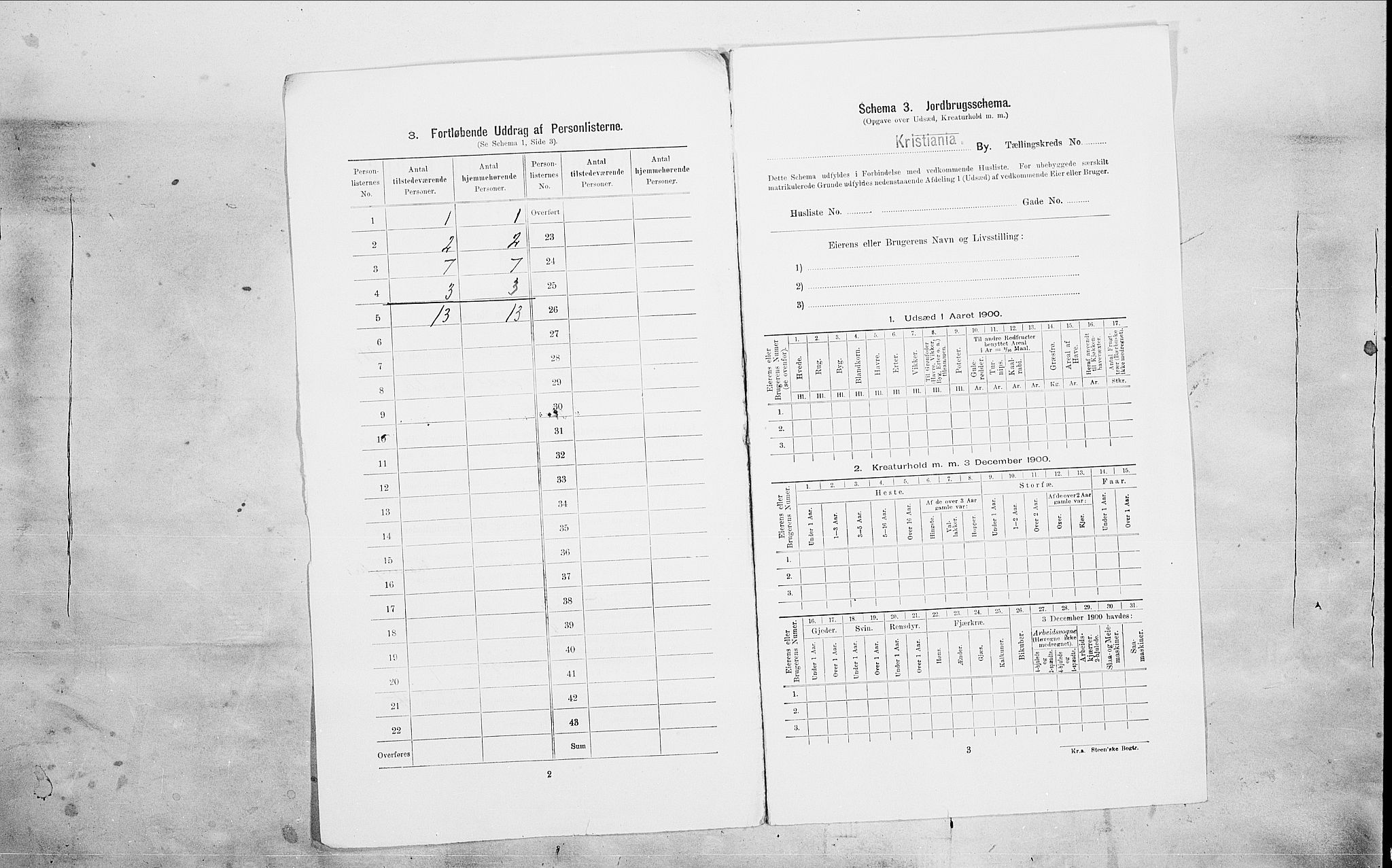 SAO, 1900 census for Kristiania, 1900, p. 89163