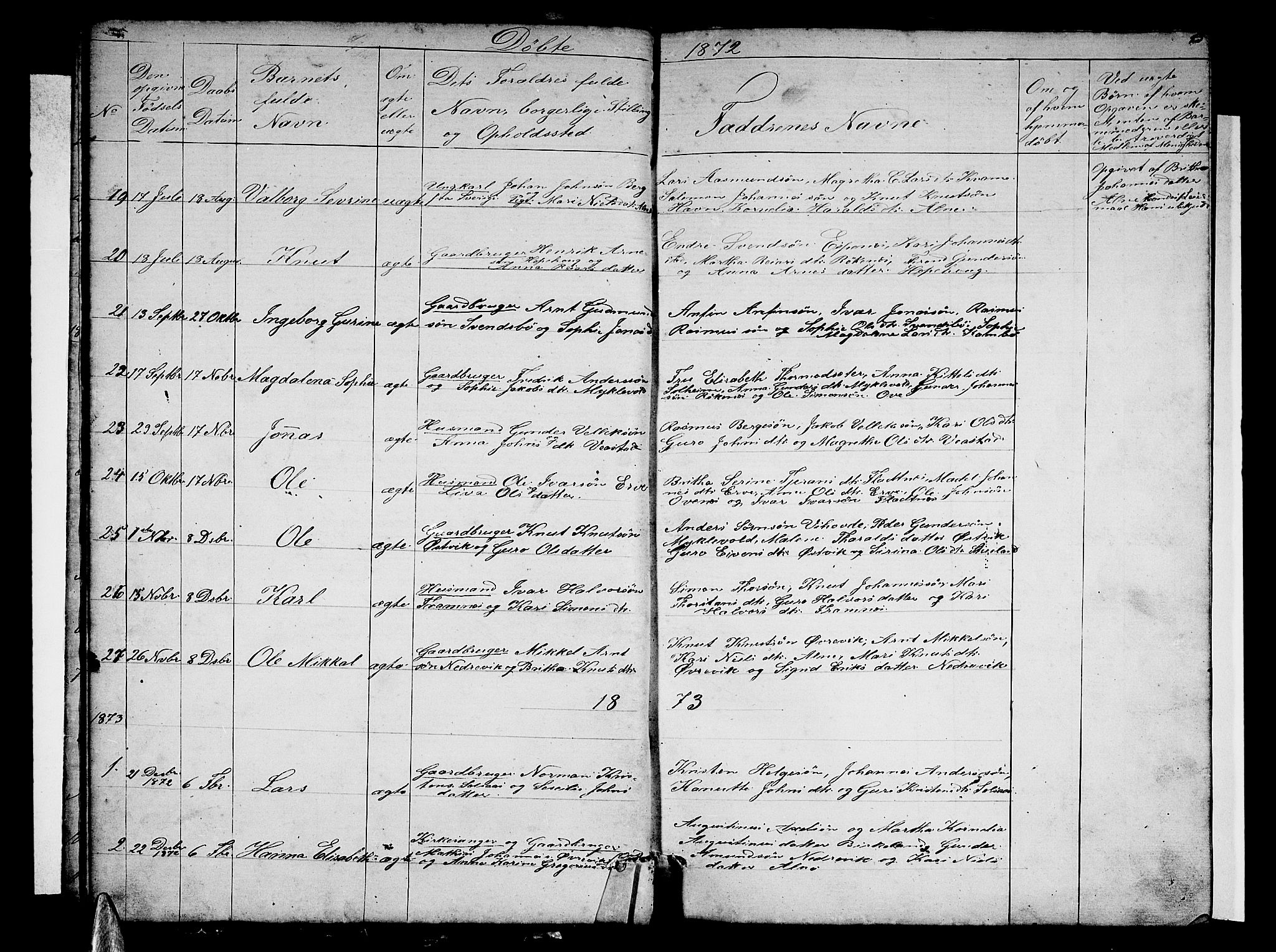 Sveio Sokneprestembete, SAB/A-78501/H/Hab: Parish register (copy) no. C 2, 1866-1886, p. 13