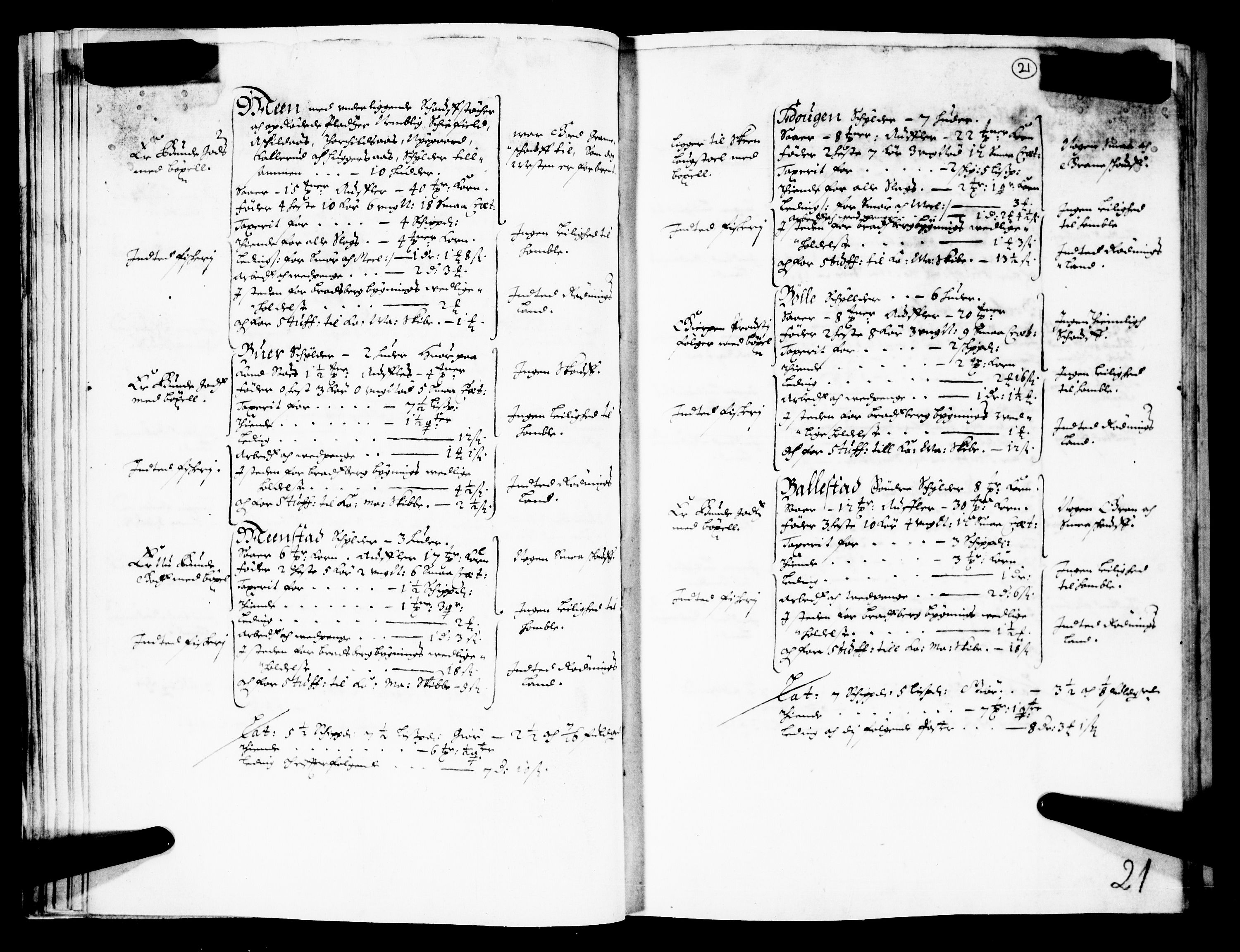 Rentekammeret inntil 1814, Realistisk ordnet avdeling, AV/RA-EA-4070/N/Nb/Nba/L0025: Bamble fogderi, 1665, p. 20b-21a