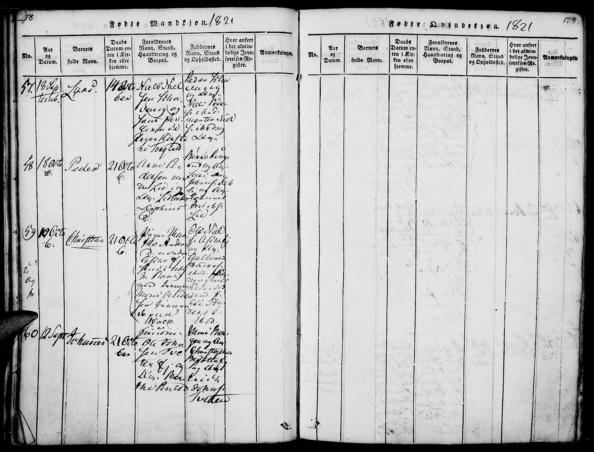 Nes prestekontor, Hedmark, SAH/PREST-020/K/Ka/L0002: Parish register (official) no. 2, 1813-1827, p. 178-179