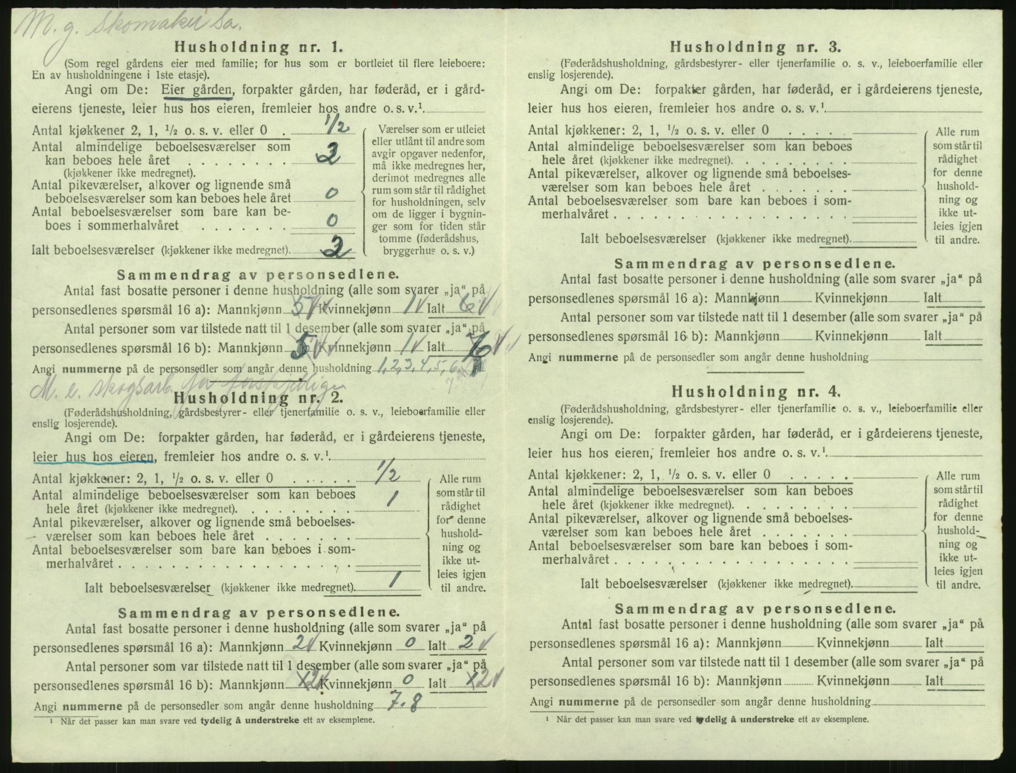 SAK, 1920 census for Bygland, 1920, p. 562