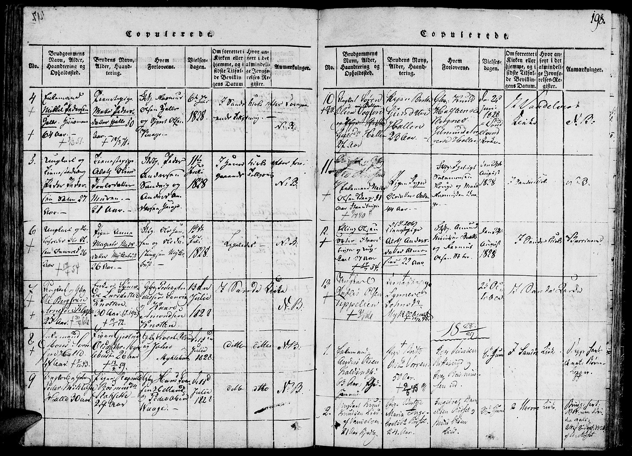 Ministerialprotokoller, klokkerbøker og fødselsregistre - Møre og Romsdal, AV/SAT-A-1454/503/L0033: Parish register (official) no. 503A01, 1816-1841, p. 198