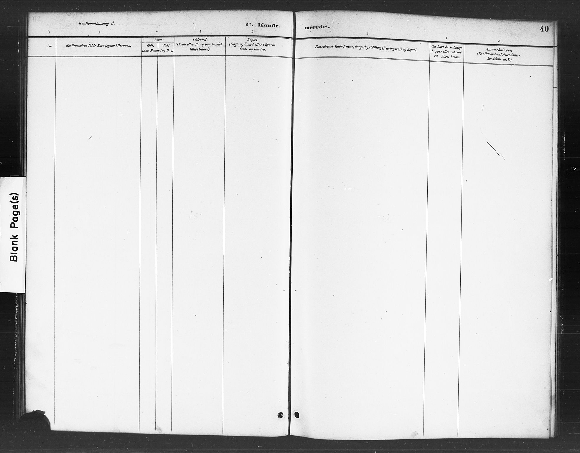 Skjeberg prestekontor Kirkebøker, AV/SAO-A-10923/F/Fc/L0001: Parish register (official) no. III 1, 1886-1897, p. 40