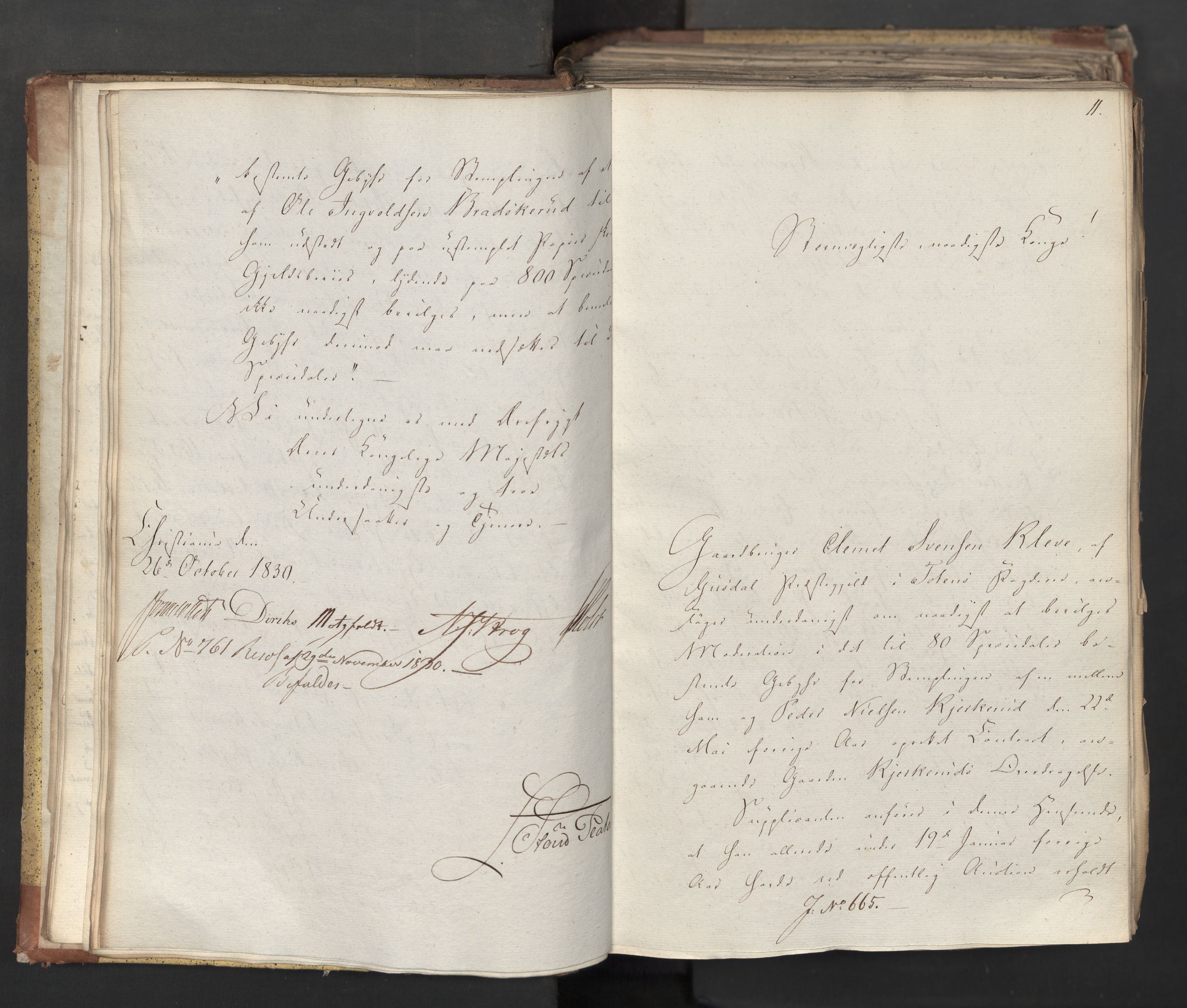 Statsrådsavdelingen i Stockholm, AV/RA-S-1003/D/Da/L0068: Regjeringsinnstillinger nr. 660-876, 1830, p. 28