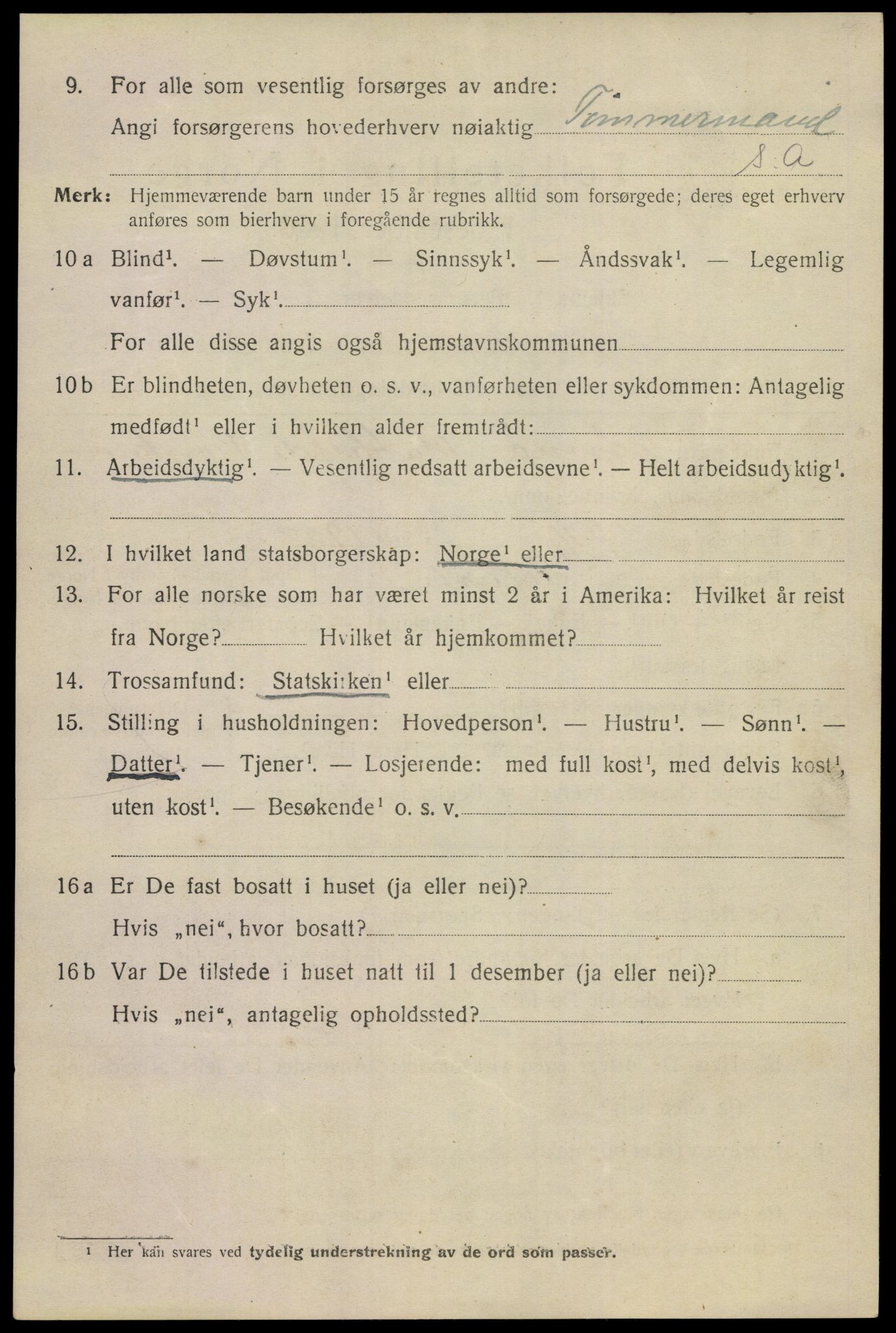 SAKO, 1920 census for Porsgrunn, 1920, p. 19870