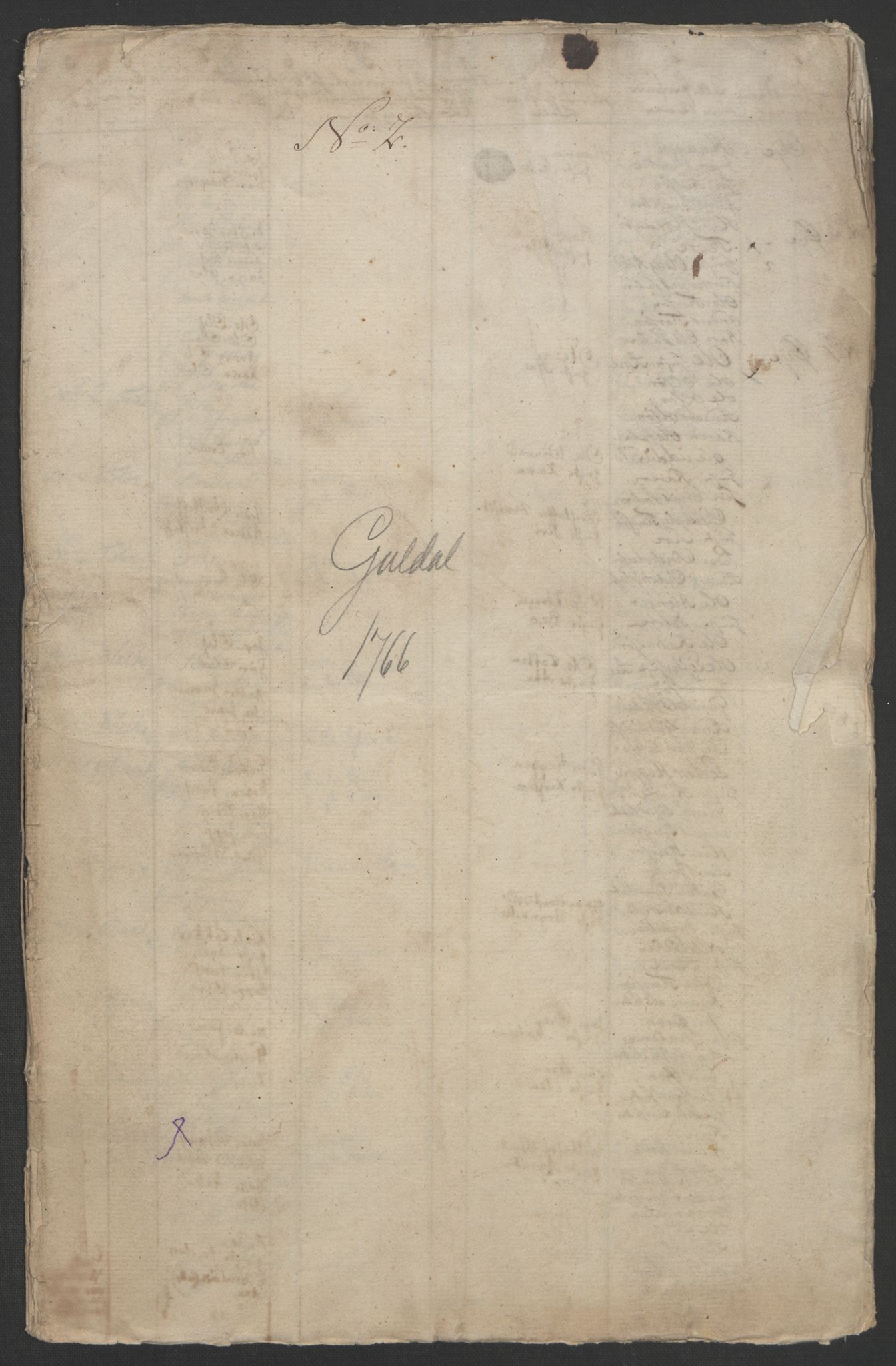 Rentekammeret inntil 1814, Realistisk ordnet avdeling, RA/EA-4070/Ol/L0021: [Gg 10]: Ekstraskatten, 23.09.1762. Orkdal og Gauldal, 1762-1767, p. 516