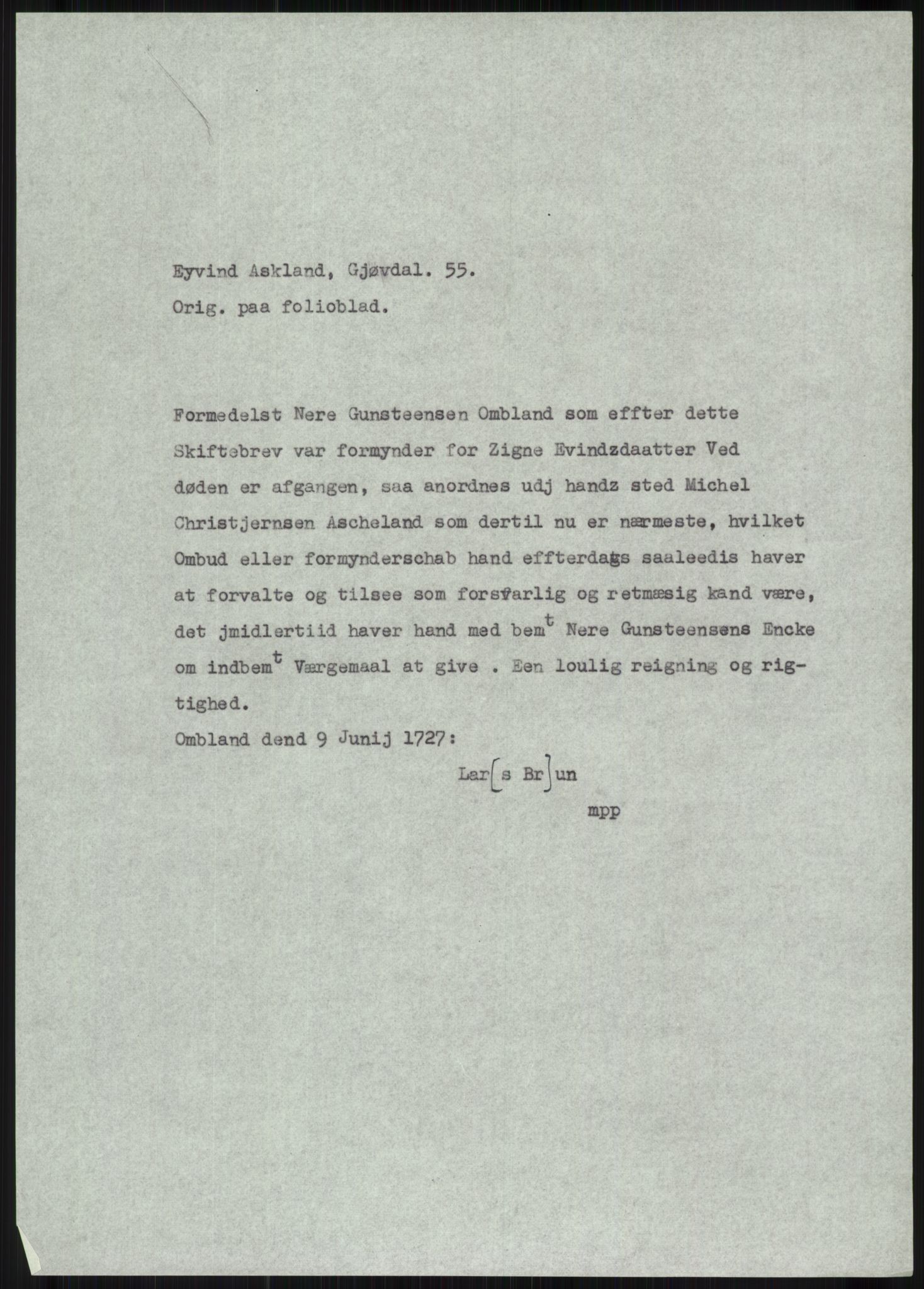 Samlinger til kildeutgivelse, Diplomavskriftsamlingen, AV/RA-EA-4053/H/Ha, p. 306