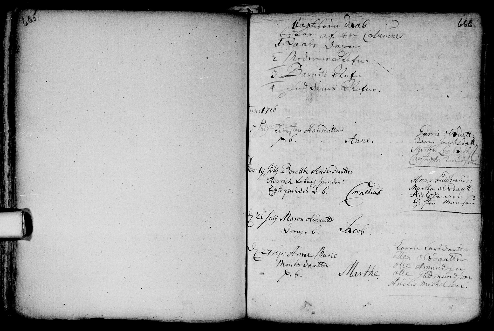 Aker prestekontor kirkebøker, AV/SAO-A-10861/F/L0002: Parish register (official) no. 2, 1714-1720, p. 665-666