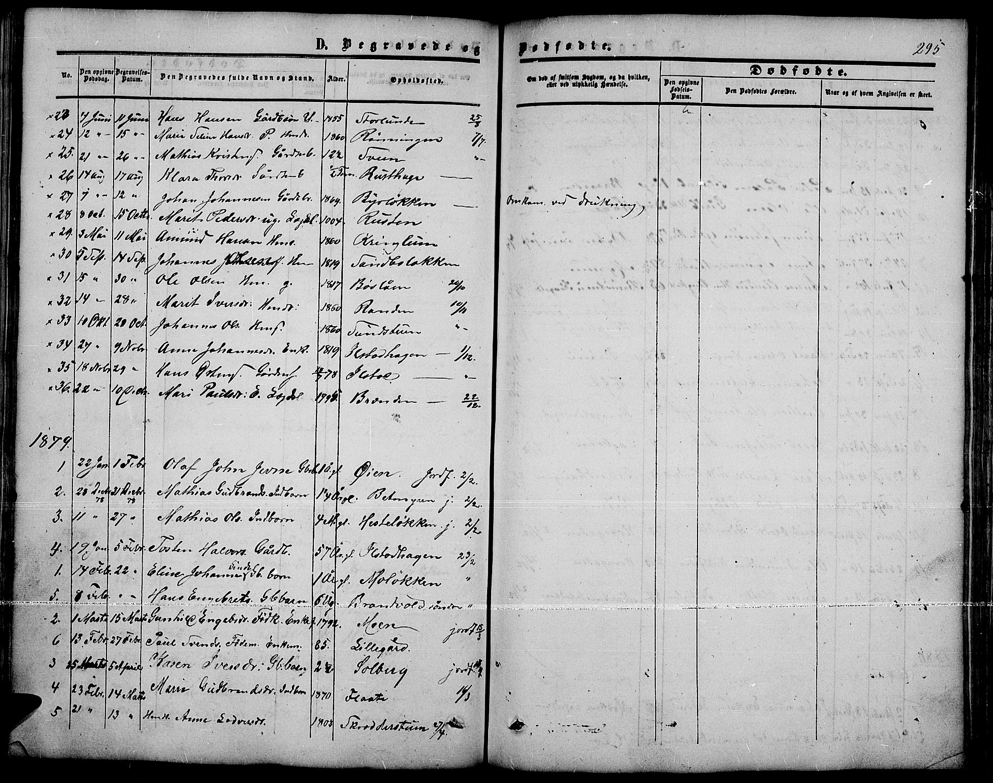 Nord-Fron prestekontor, SAH/PREST-080/H/Ha/Hab/L0001: Parish register (copy) no. 1, 1851-1883, p. 295