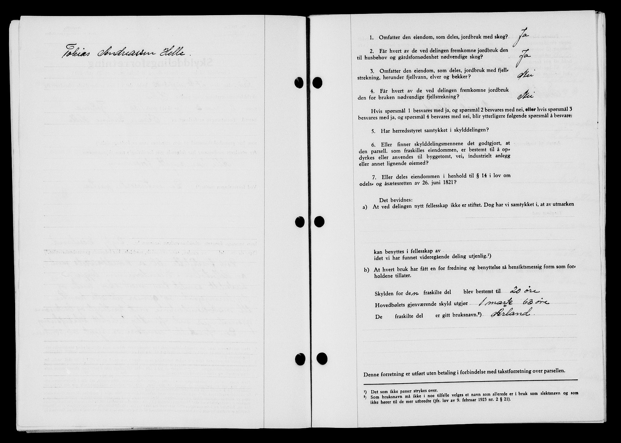 Flekkefjord sorenskriveri, AV/SAK-1221-0001/G/Gb/Gba/L0055: Mortgage book no. A-3, 1939-1939, Diary no: : 51/1939