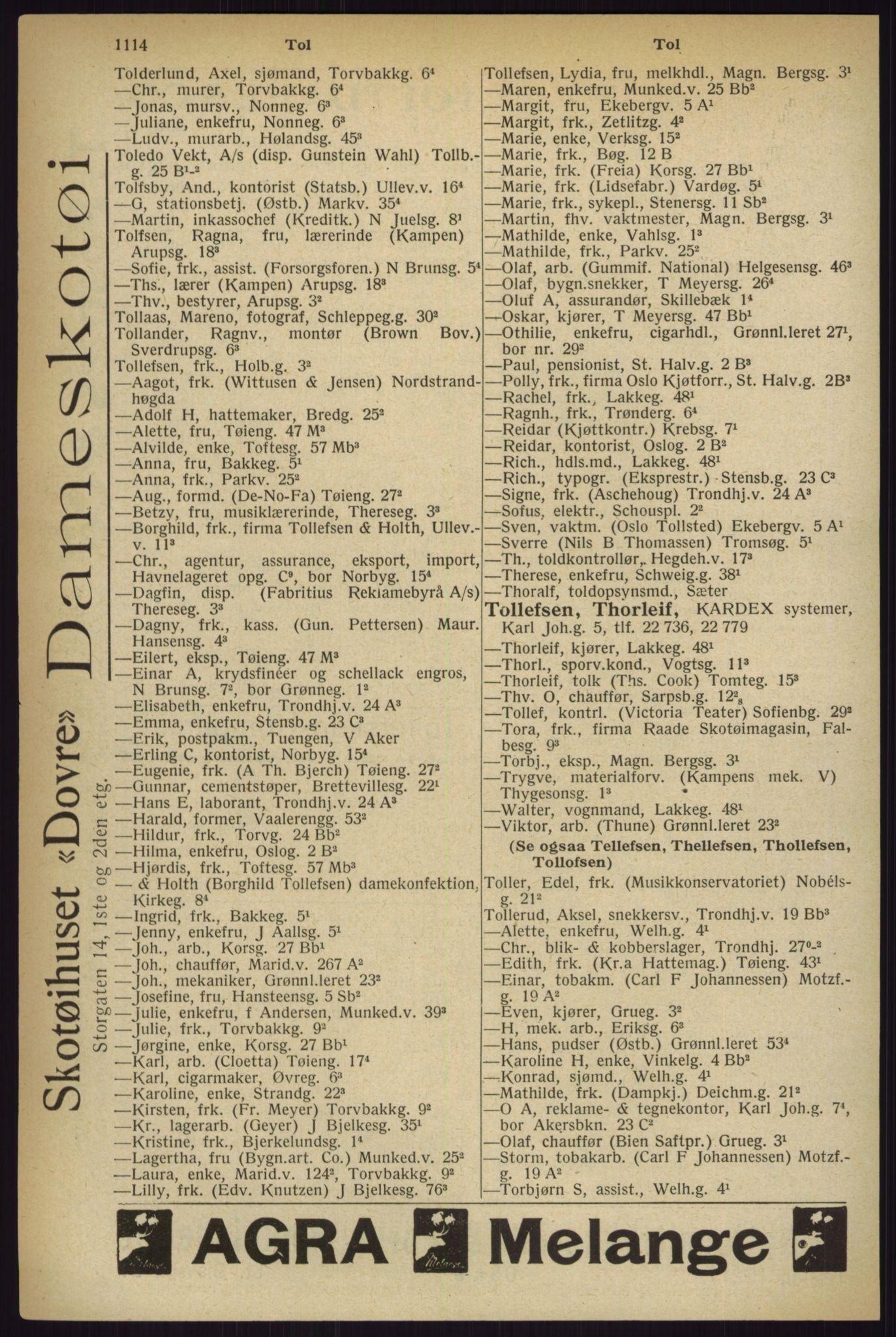 Kristiania/Oslo adressebok, PUBL/-, 1927, p. 1114
