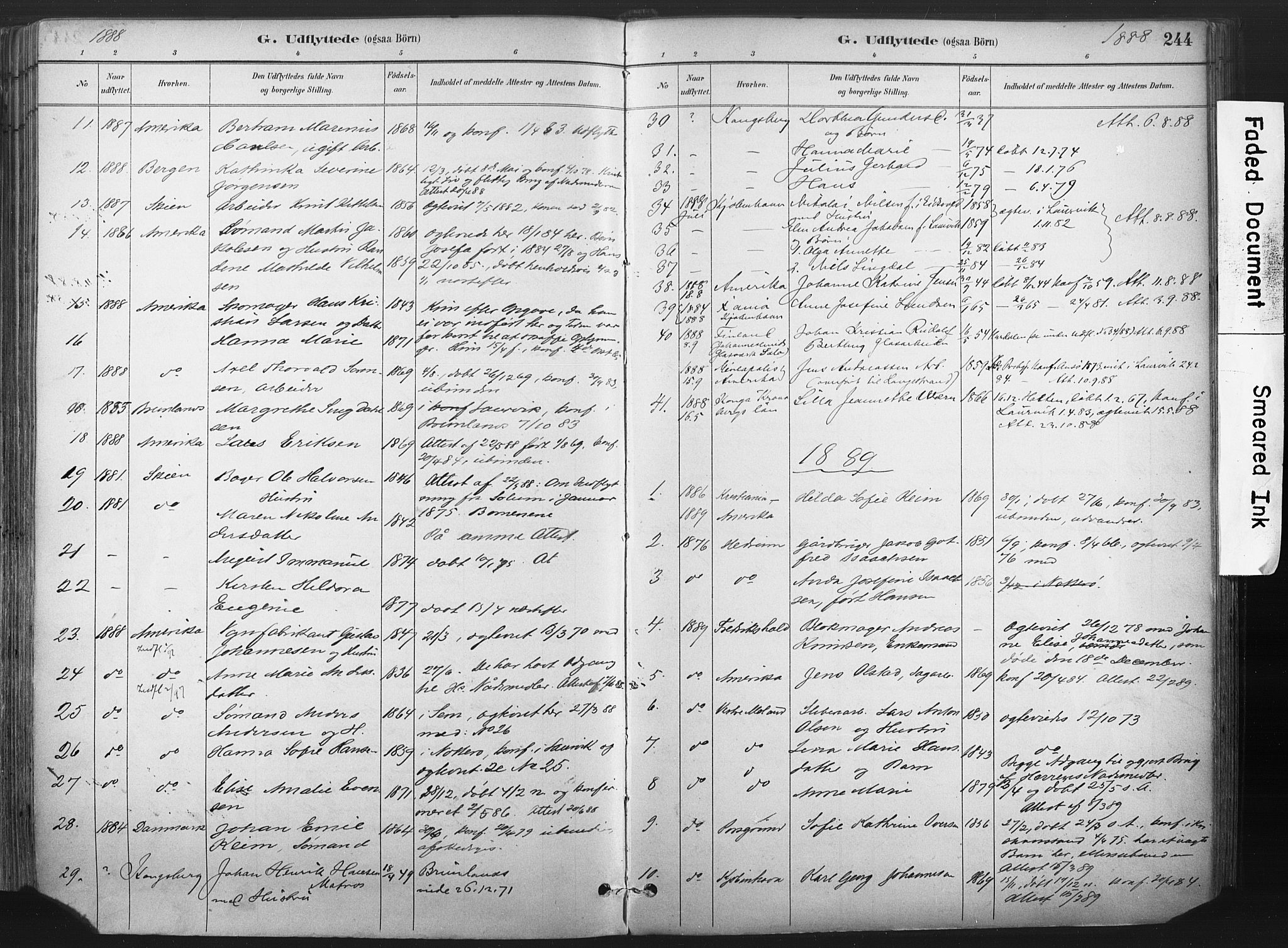 Larvik kirkebøker, SAKO/A-352/F/Fa/L0010: Parish register (official) no. I 10, 1884-1910, p. 244