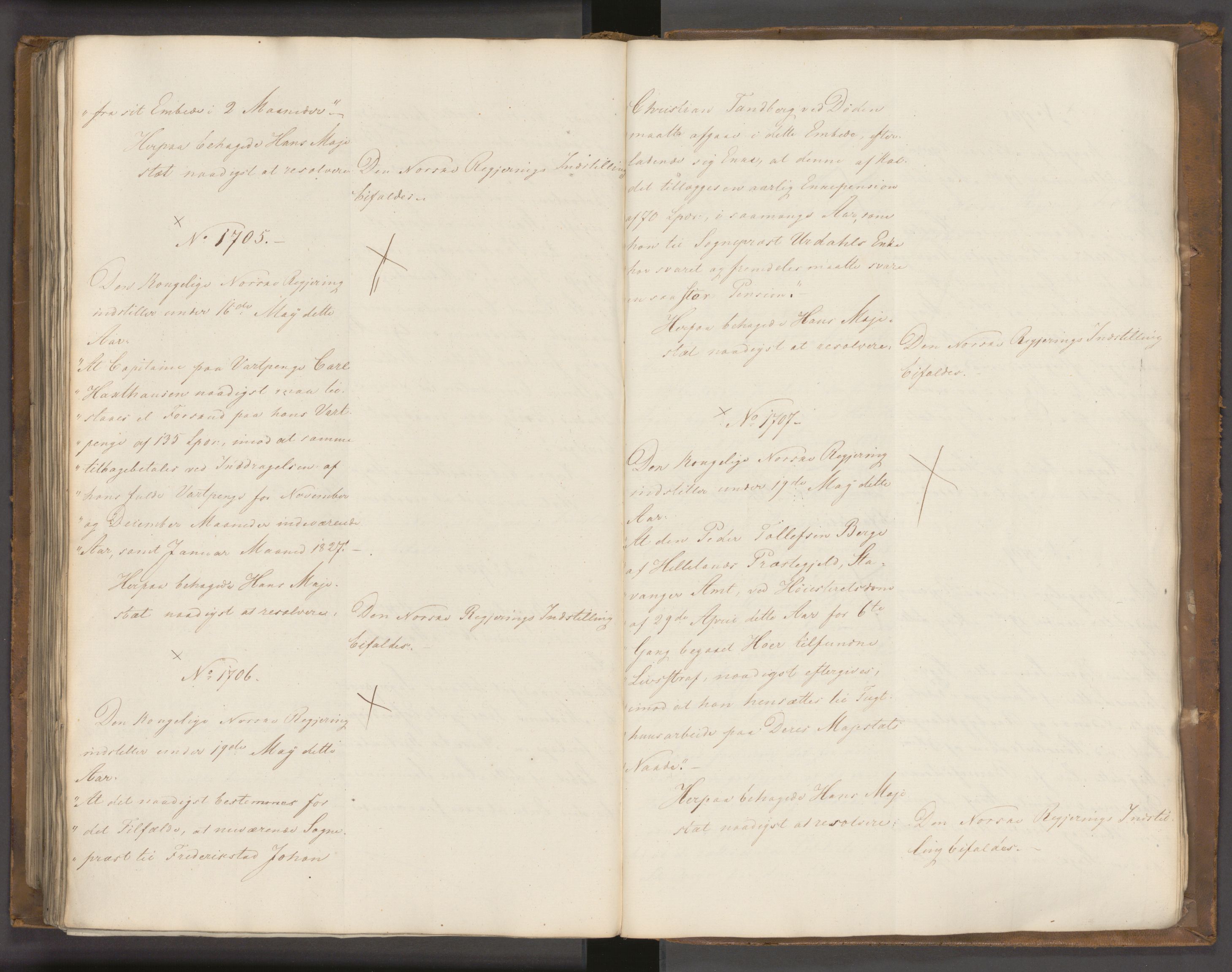 Statsrådssekretariatet, AV/RA-S-1001/A/Ab/L0022: Kgl. res. nr. 1210-1721, 1. halvår, 1826