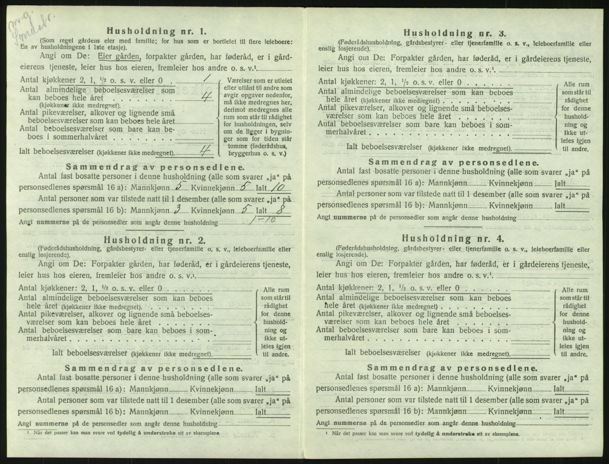 SAH, 1920 census for Elverum, 1920, p. 3765