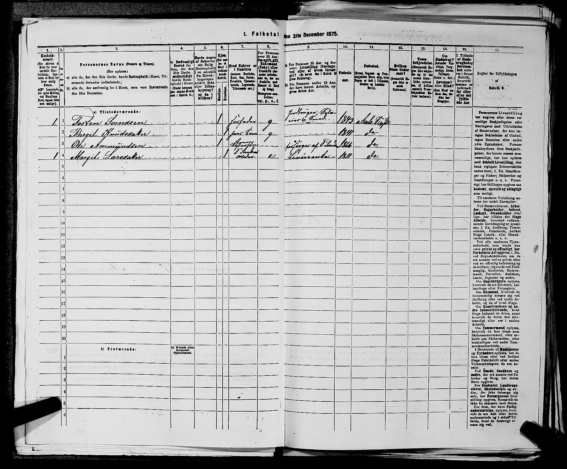 SAKO, 1875 census for 0619P Ål, 1875, p. 340