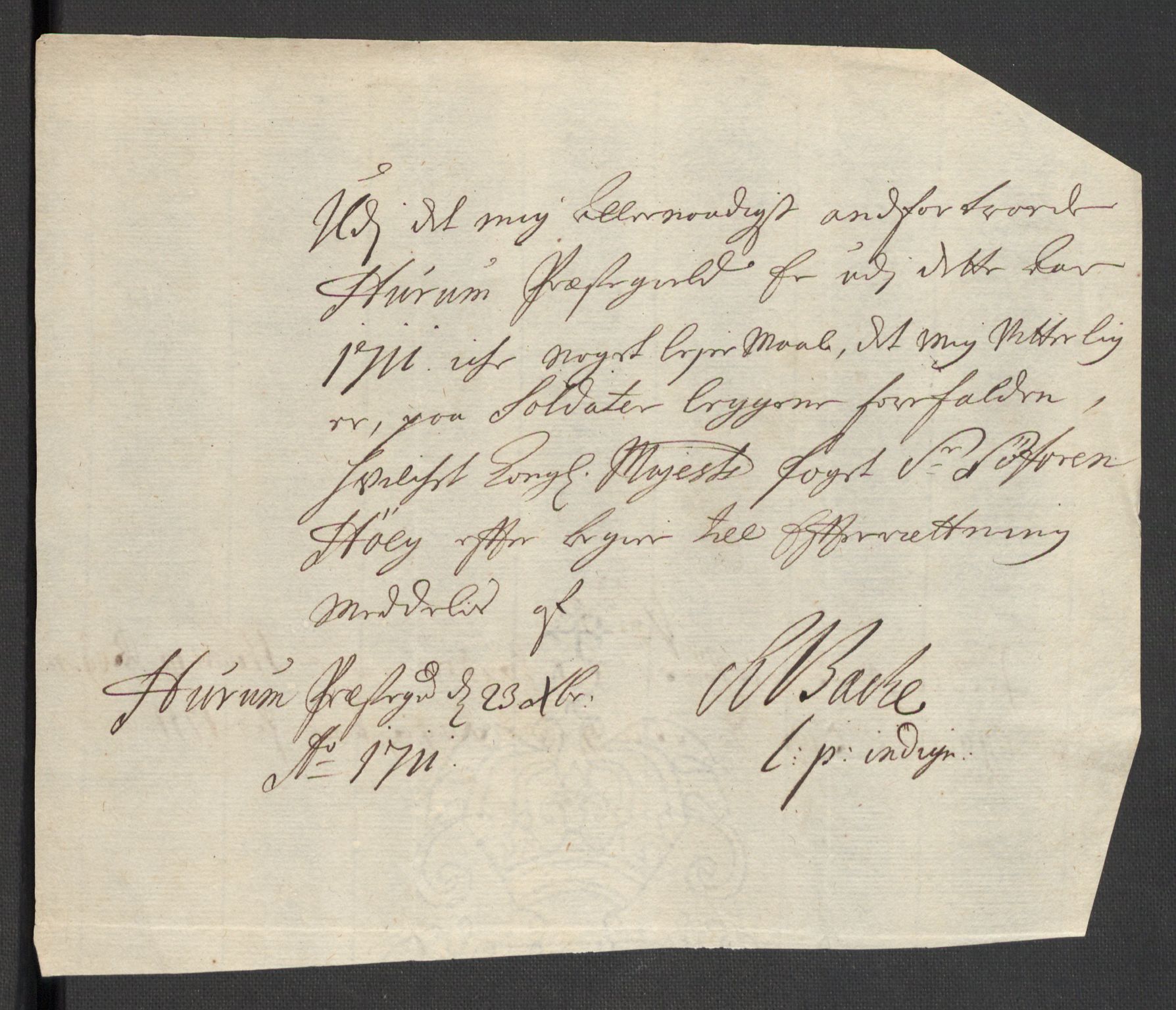 Rentekammeret inntil 1814, Reviderte regnskaper, Fogderegnskap, AV/RA-EA-4092/R31/L1705: Fogderegnskap Hurum, Røyken, Eiker, Lier og Buskerud, 1711, p. 31