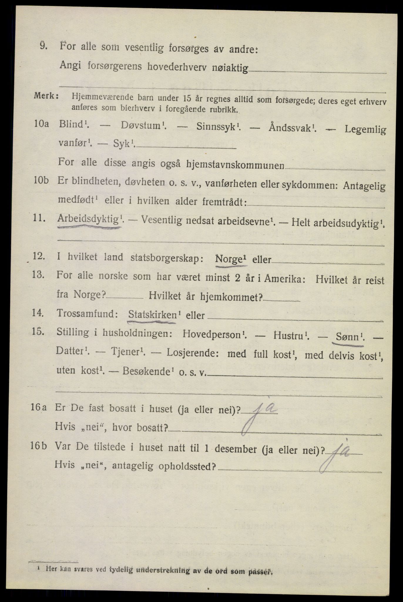 SAKO, 1920 census for Krødsherad, 1920, p. 5230