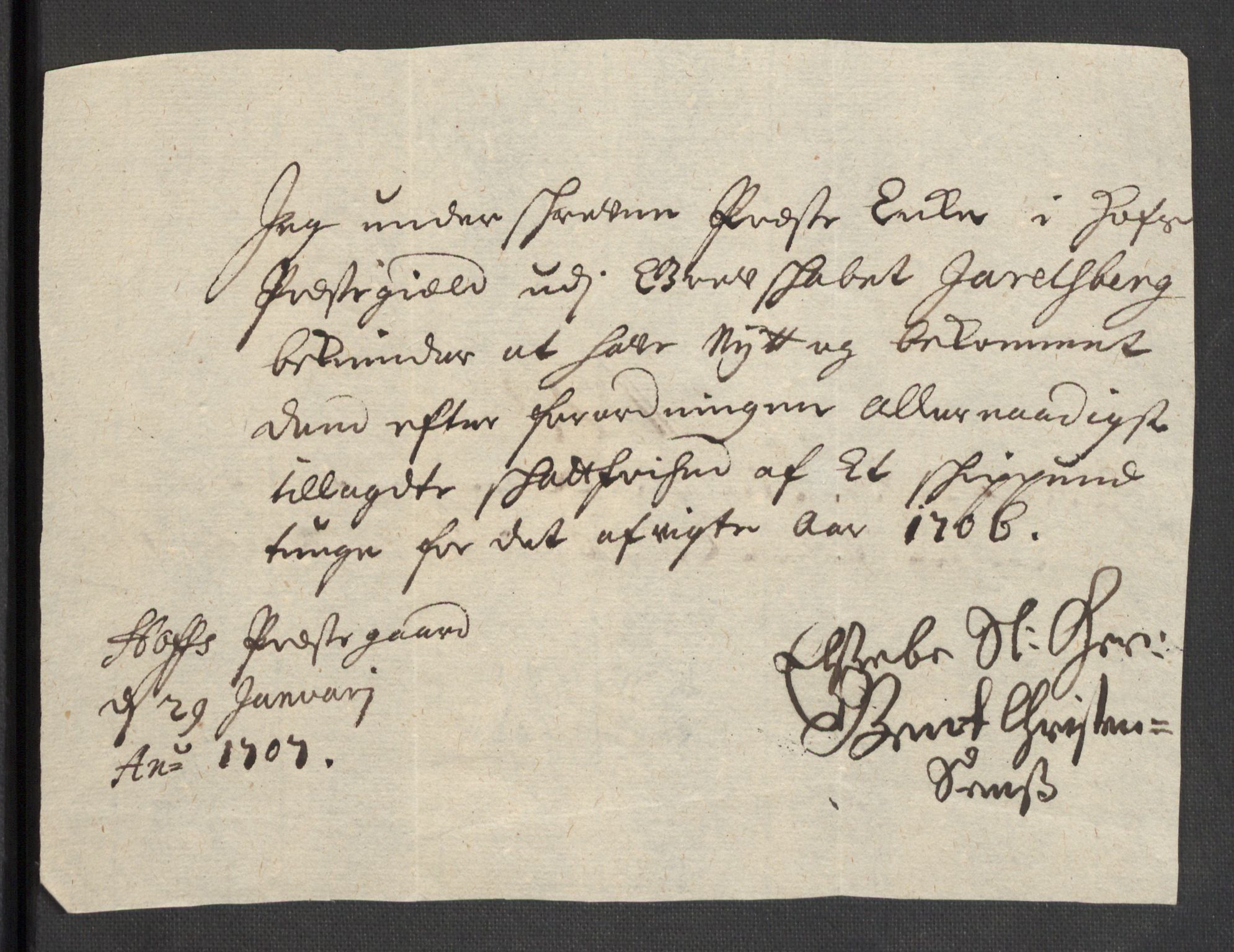 Rentekammeret inntil 1814, Reviderte regnskaper, Fogderegnskap, AV/RA-EA-4092/R32/L1872: Fogderegnskap Jarlsberg grevskap, 1706-1707, p. 240