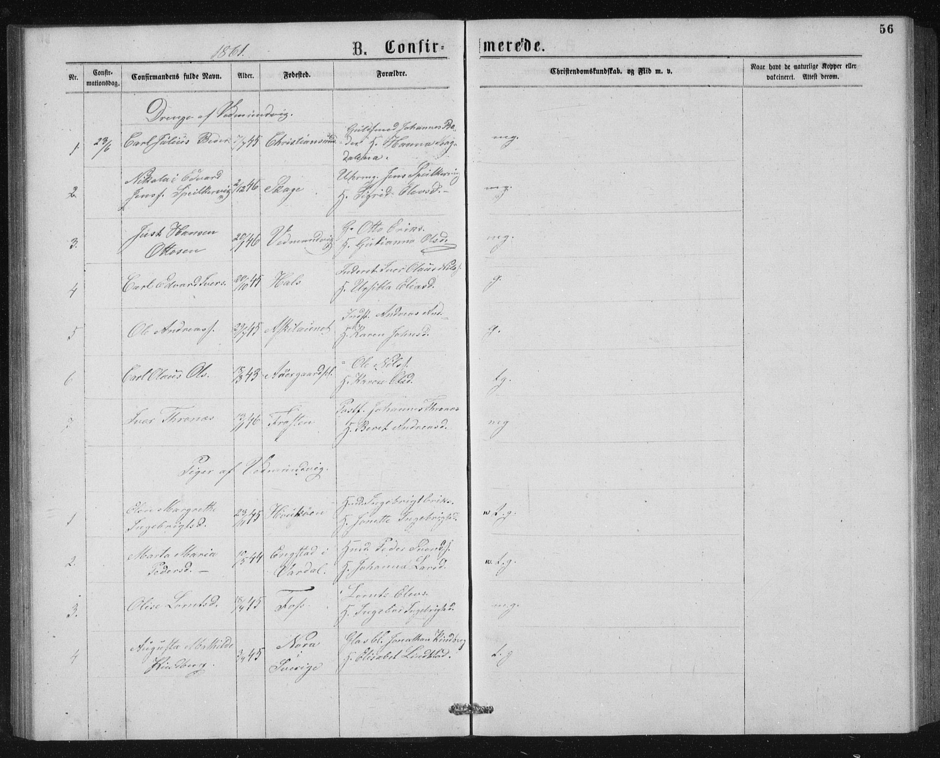 Ministerialprotokoller, klokkerbøker og fødselsregistre - Nord-Trøndelag, SAT/A-1458/768/L0567: Parish register (official) no. 768A02, 1837-1865, p. 56