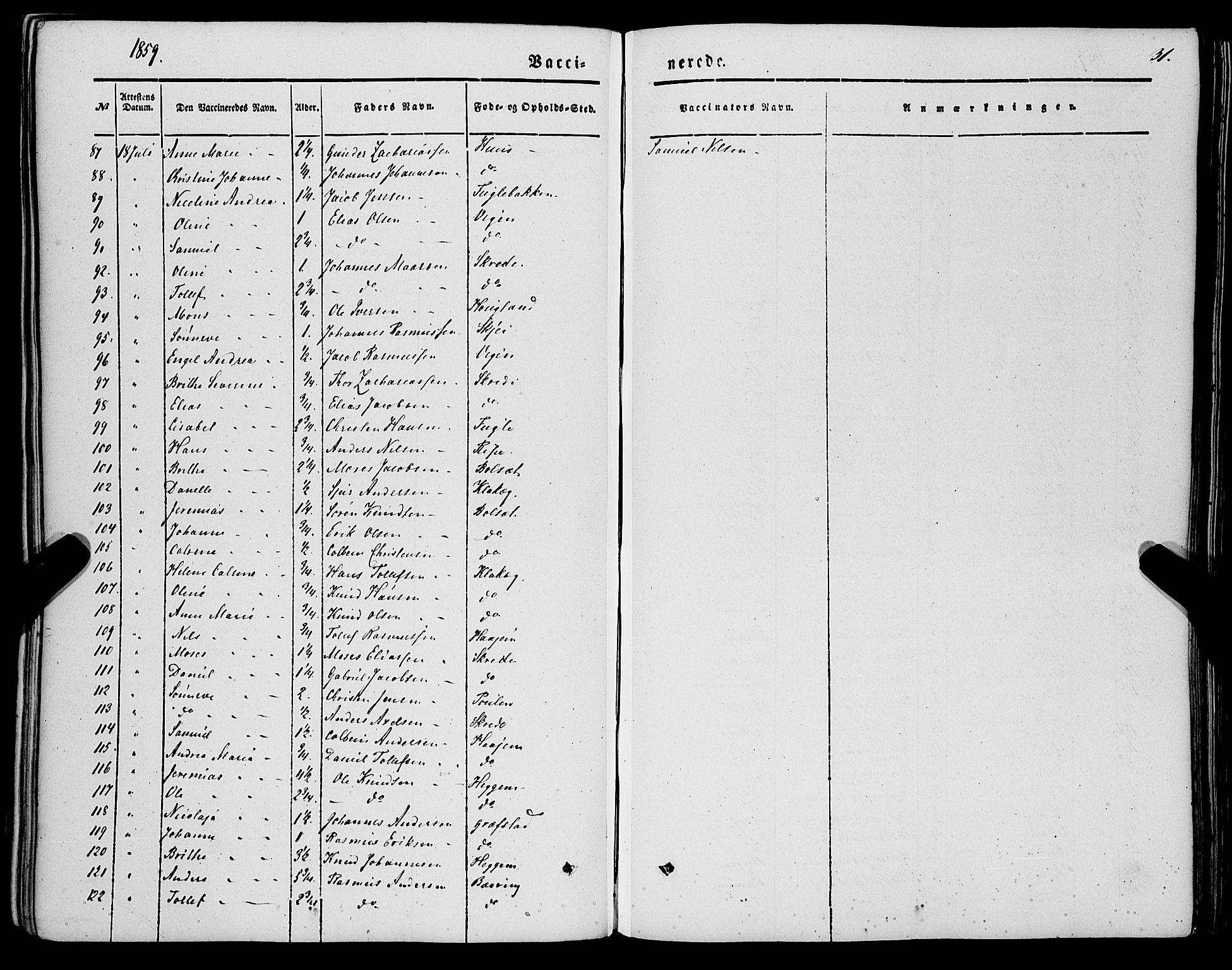 Jølster sokneprestembete, SAB/A-80701/H/Haa/Haaa/L0010: Parish register (official) no. A 10, 1847-1865, p. 31