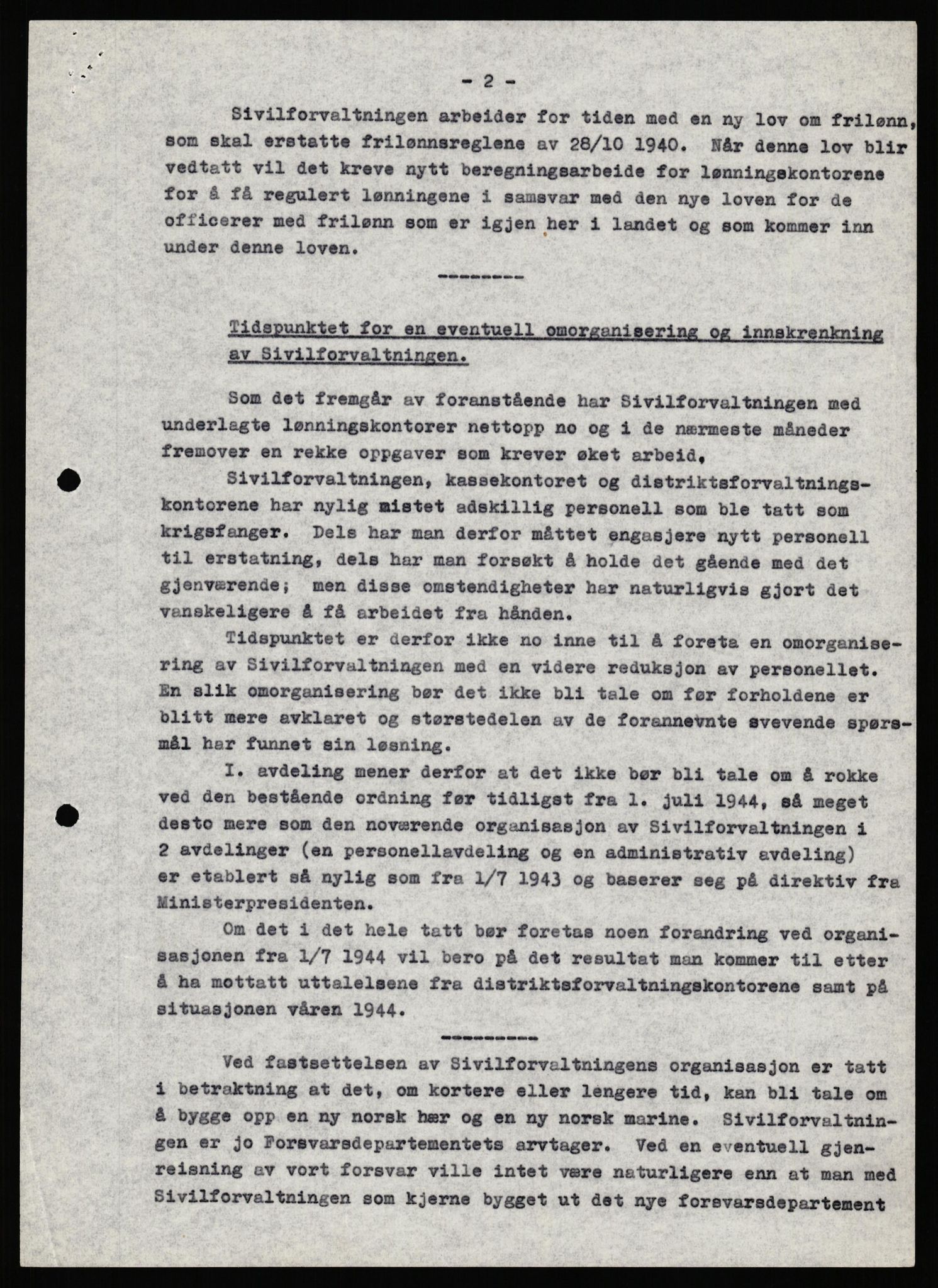 Forsvaret, Forsvarets krigshistoriske avdeling, AV/RA-RAFA-2017/Y/Yf/L0206: II-C-11-2120  -  Kapitulasjonen 7. juni 1940.  Okkupasjonstiden., 1940-1945, p. 425