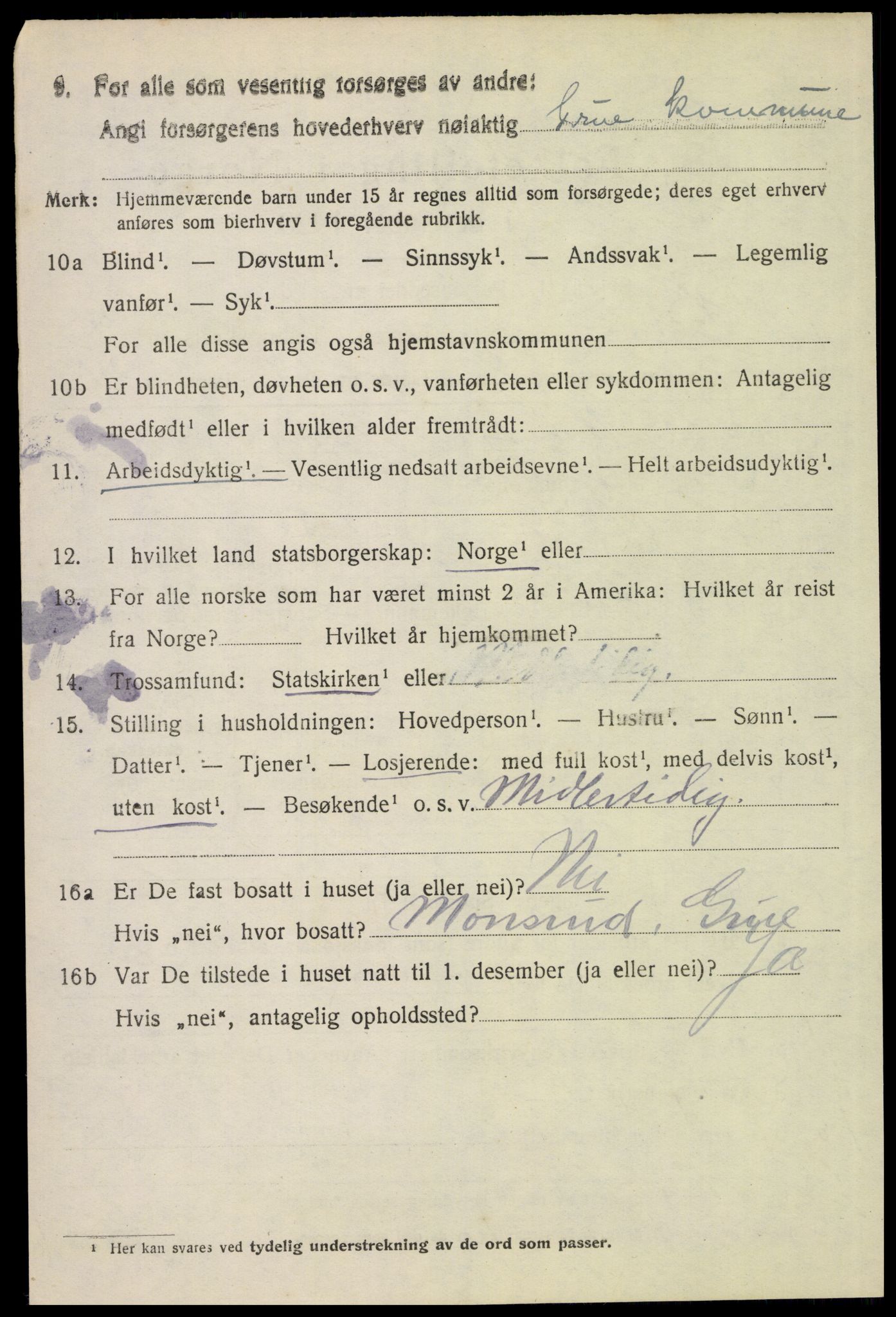 SAH, 1920 census for Grue, 1920, p. 8292