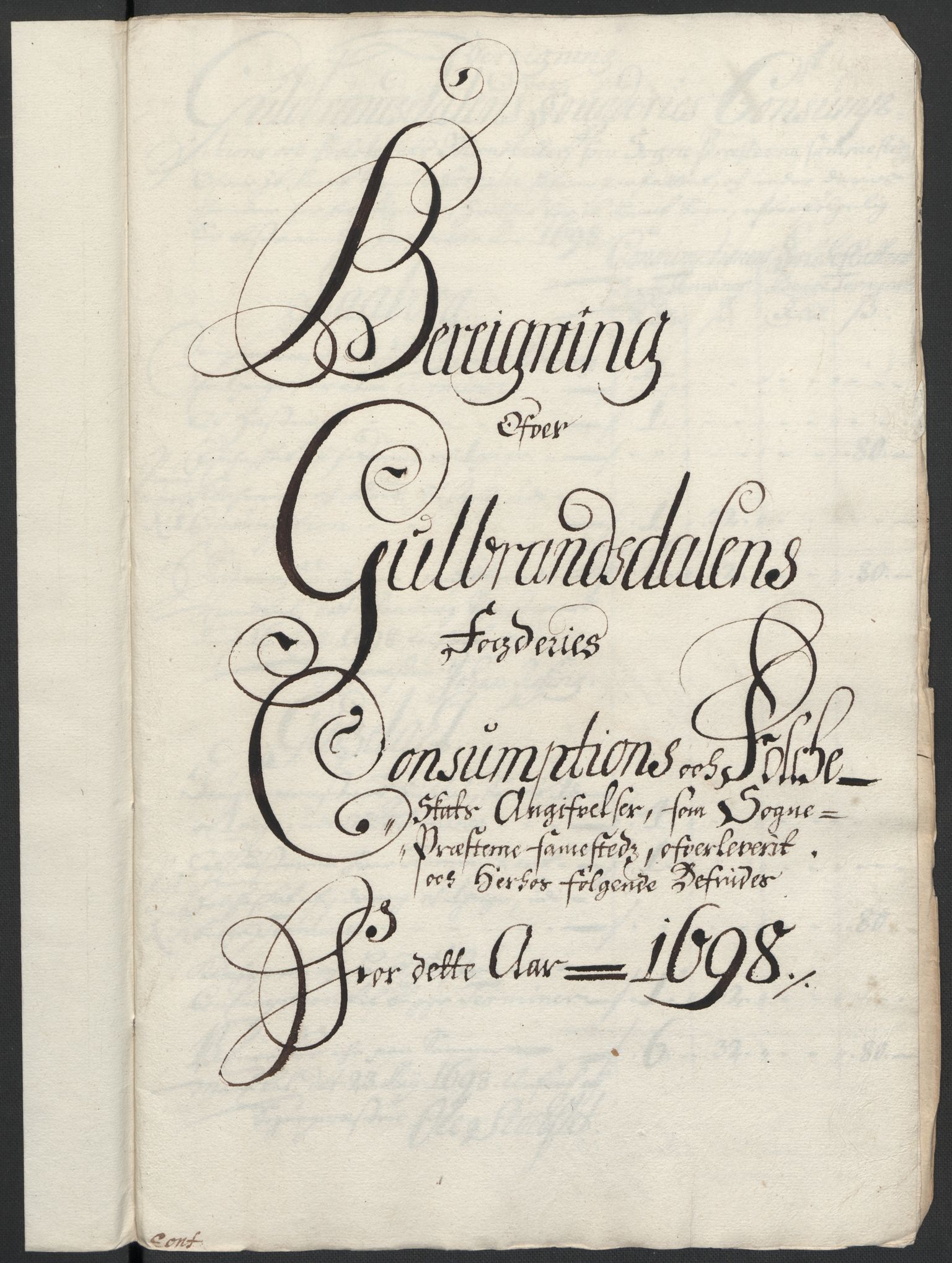 Rentekammeret inntil 1814, Reviderte regnskaper, Fogderegnskap, RA/EA-4092/R17/L1171: Fogderegnskap Gudbrandsdal, 1698, p. 133