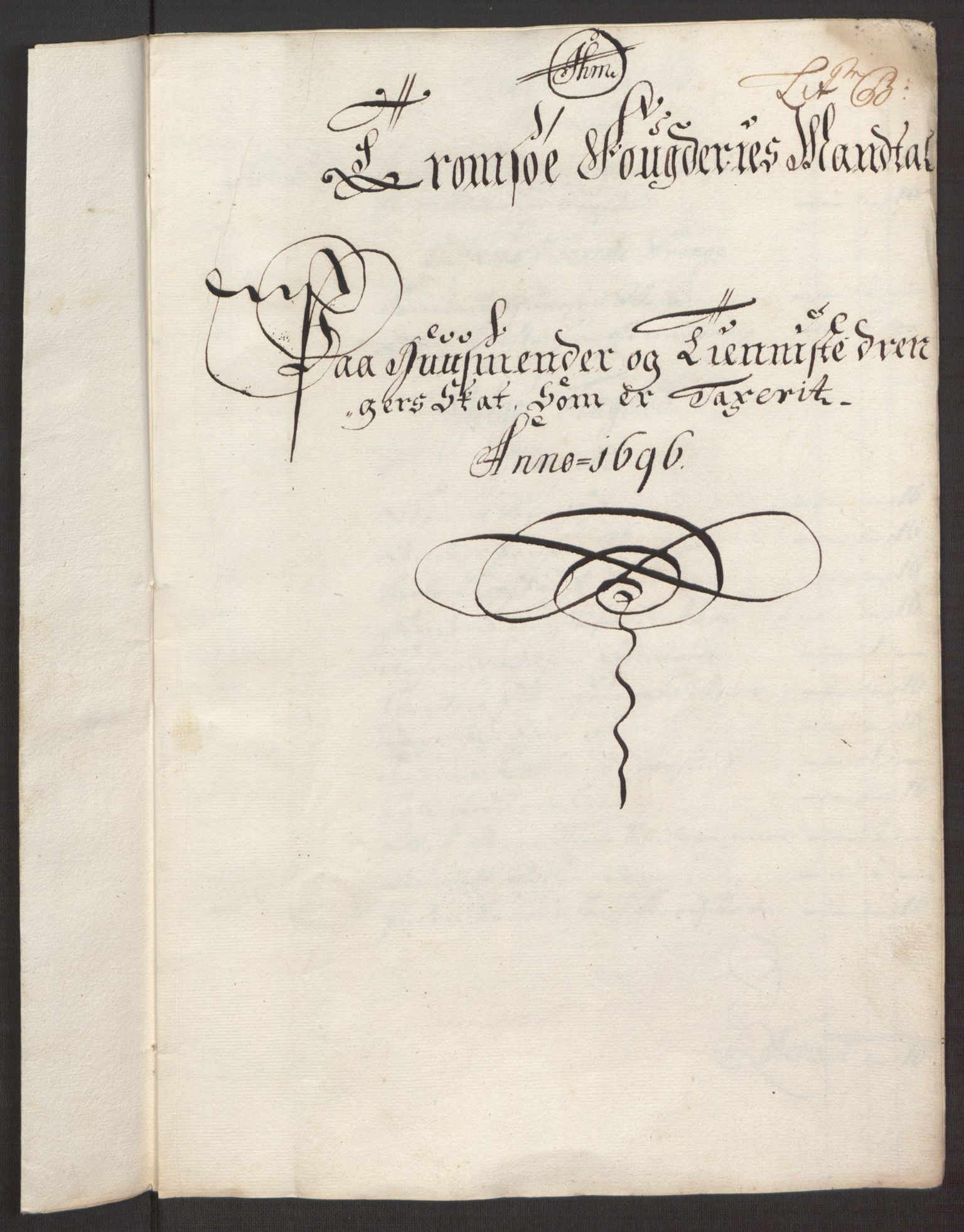 Rentekammeret inntil 1814, Reviderte regnskaper, Fogderegnskap, RA/EA-4092/R68/L4753: Fogderegnskap Senja og Troms, 1694-1696, p. 330