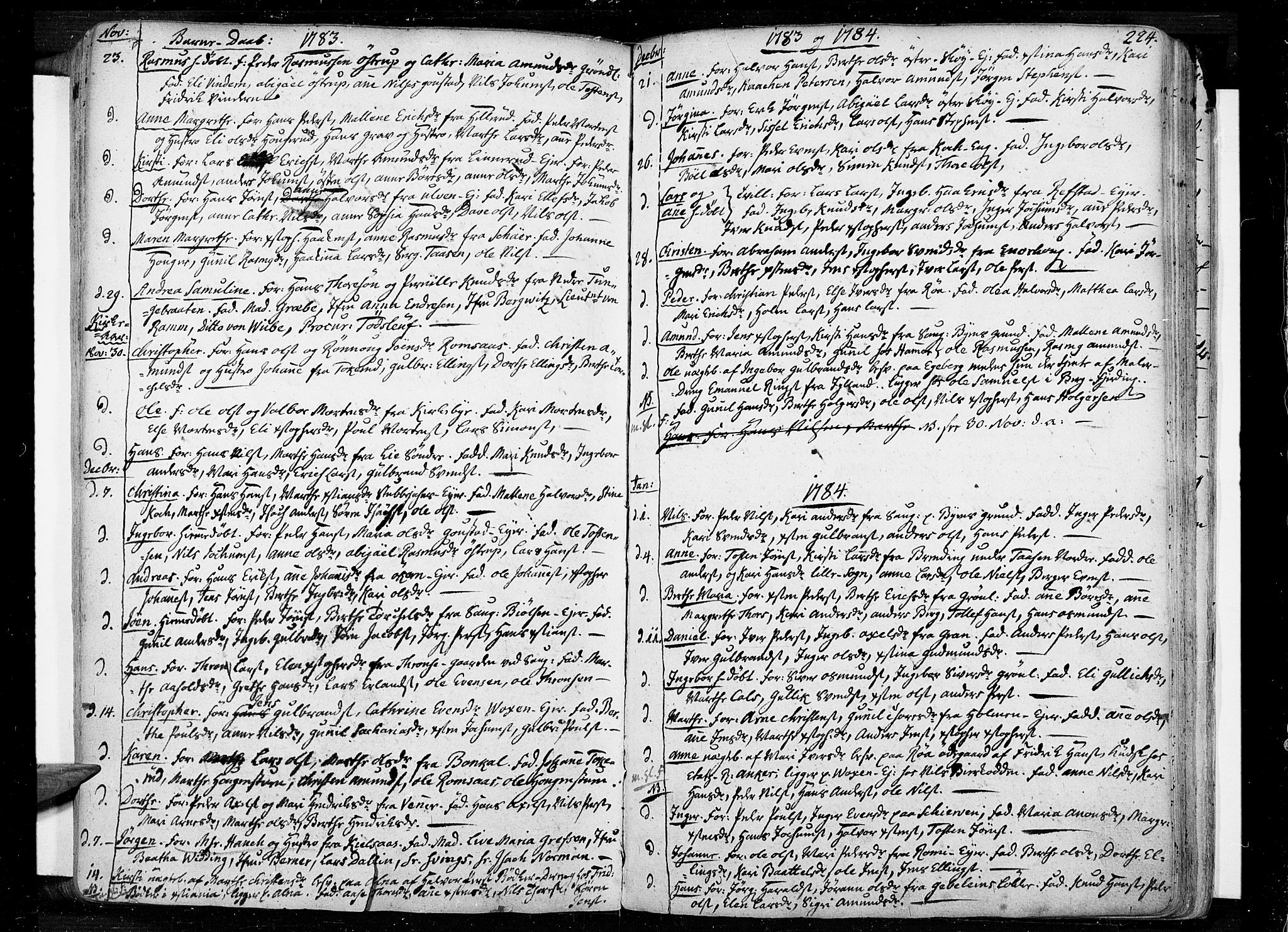 Aker prestekontor kirkebøker, SAO/A-10861/F/L0009: Parish register (official) no. 9, 1765-1785, p. 224