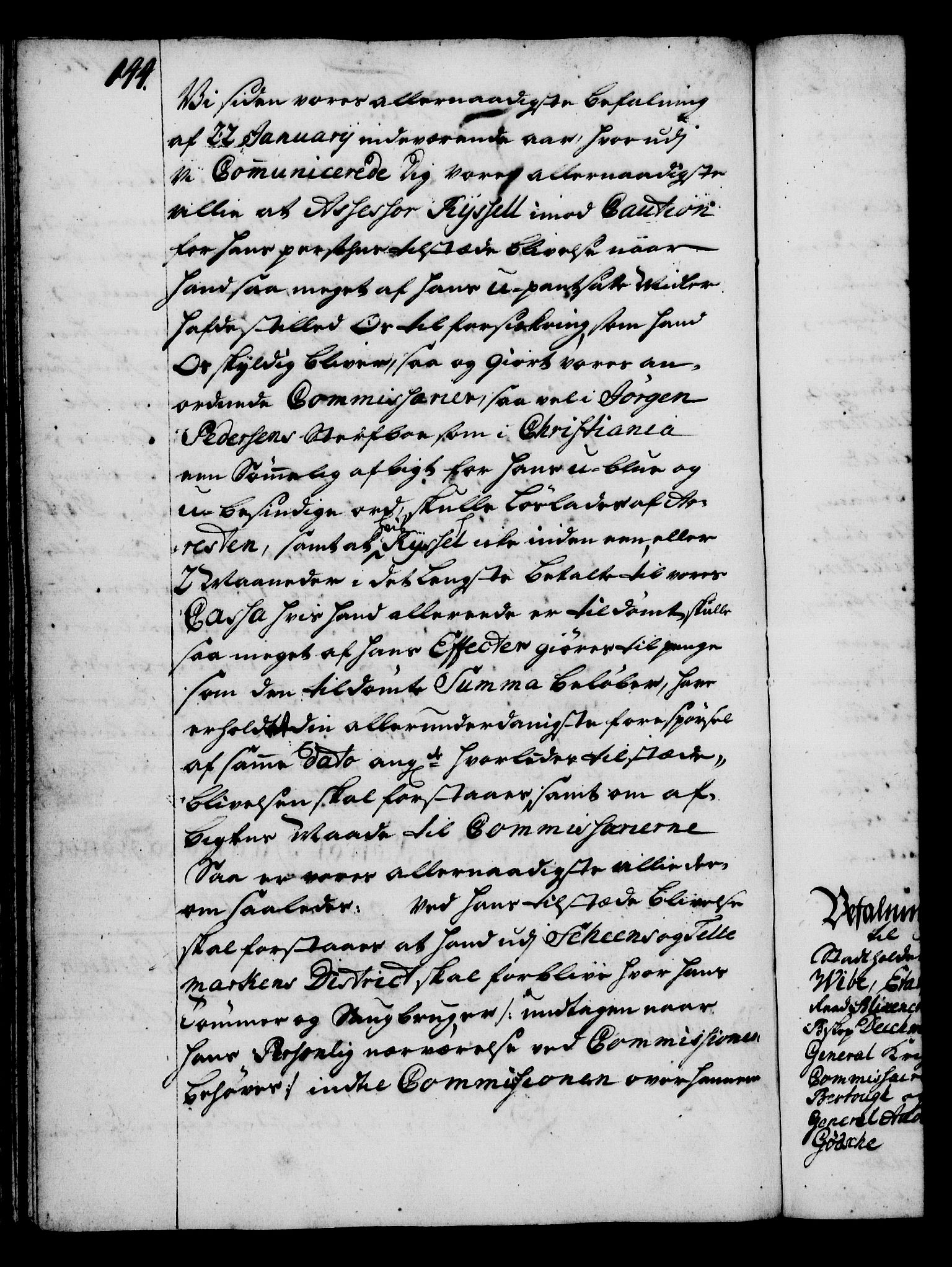 Rentekammeret, Kammerkanselliet, RA/EA-3111/G/Gg/Gga/L0002: Norsk ekspedisjonsprotokoll med register (merket RK 53.2), 1723-1727, p. 144