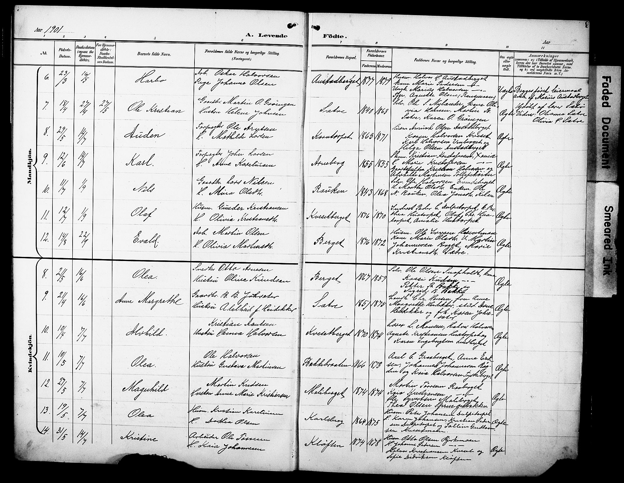 Hof prestekontor, AV/SAH-PREST-038/H/Ha/Hab/L0005: Parish register (copy) no. 5, 1899-1916, p. 9