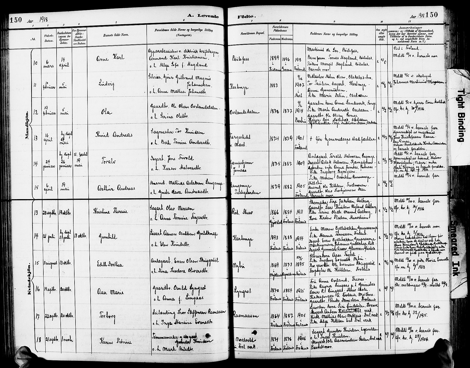 Froland sokneprestkontor, SAK/1111-0013/F/Fb/L0010: Parish register (copy) no. B 10, 1893-1920, p. 150