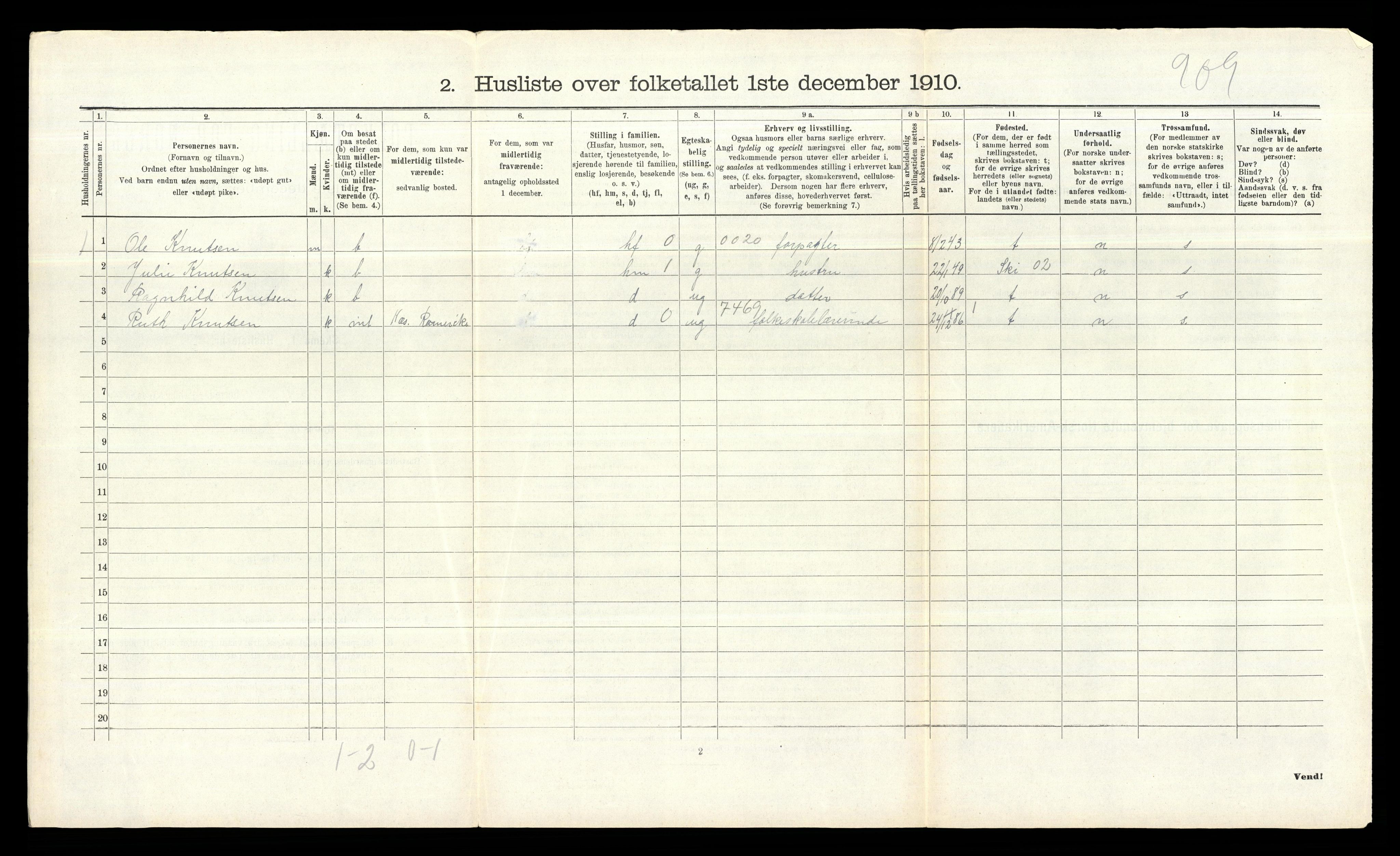 RA, 1910 census for Nesodden, 1910, p. 799