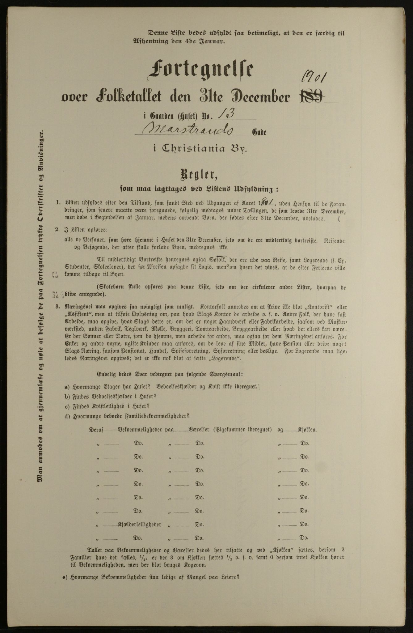 OBA, Municipal Census 1901 for Kristiania, 1901, p. 9973