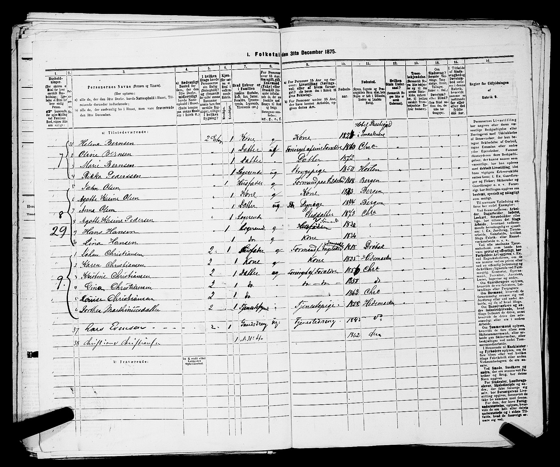 RA, 1875 census for 0301 Kristiania, 1875, p. 276