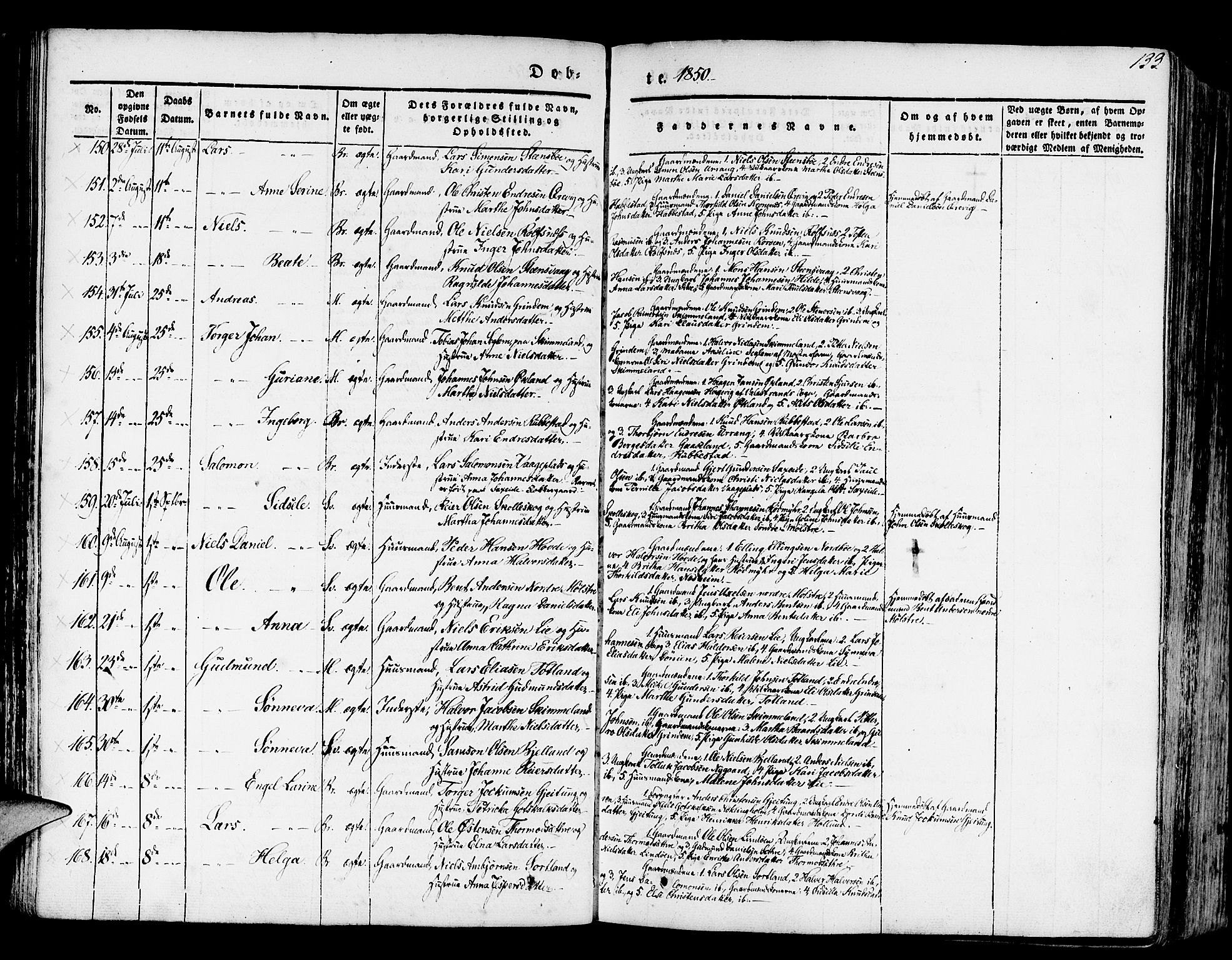 Finnås sokneprestembete, SAB/A-99925/H/Ha/Haa/Haaa/L0006: Parish register (official) no. A 6, 1836-1850, p. 133