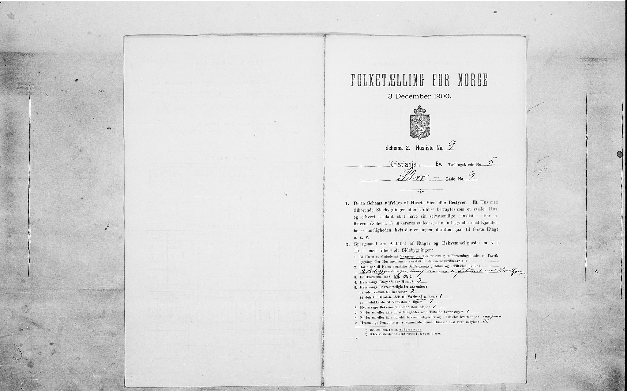 SAO, 1900 census for Kristiania, 1900, p. 92160
