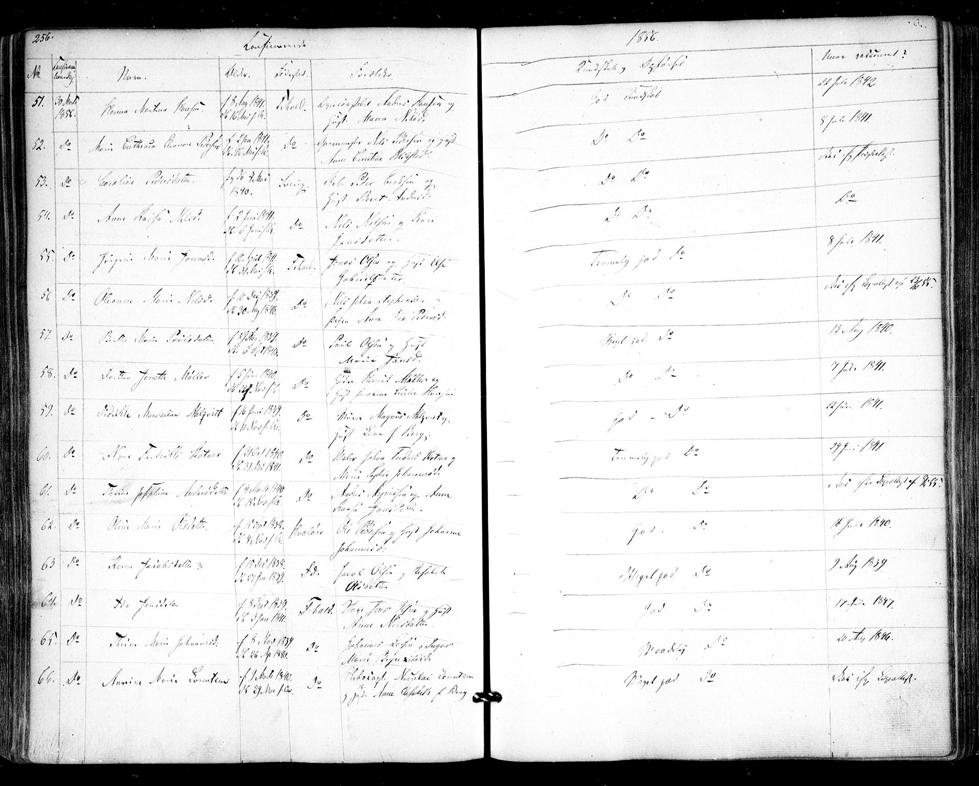 Halden prestekontor Kirkebøker, AV/SAO-A-10909/F/Fa/L0006: Parish register (official) no. I 6, 1845-1856, p. 256