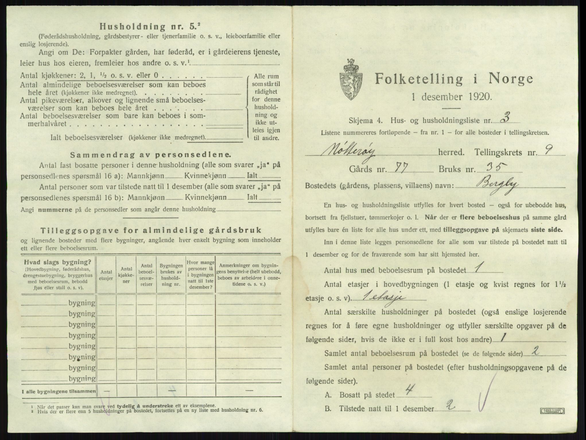 SAKO, 1920 census for Nøtterøy, 1920, p. 1742
