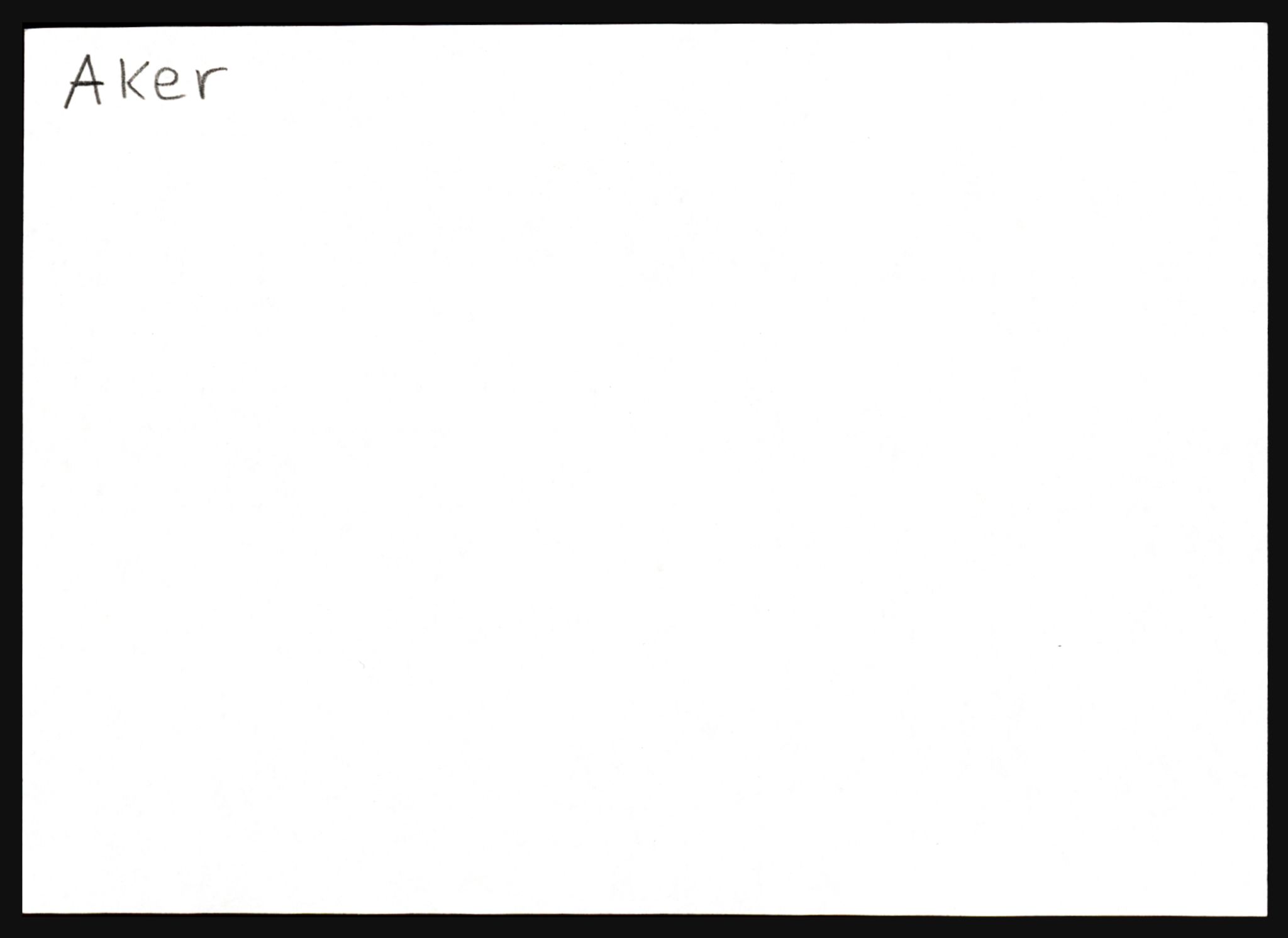 Statsarkivet i Oslo, AV/SAO-A-10621/Z/Zb/L0003: Aker (Klemmetsrud - Ris), p. 1