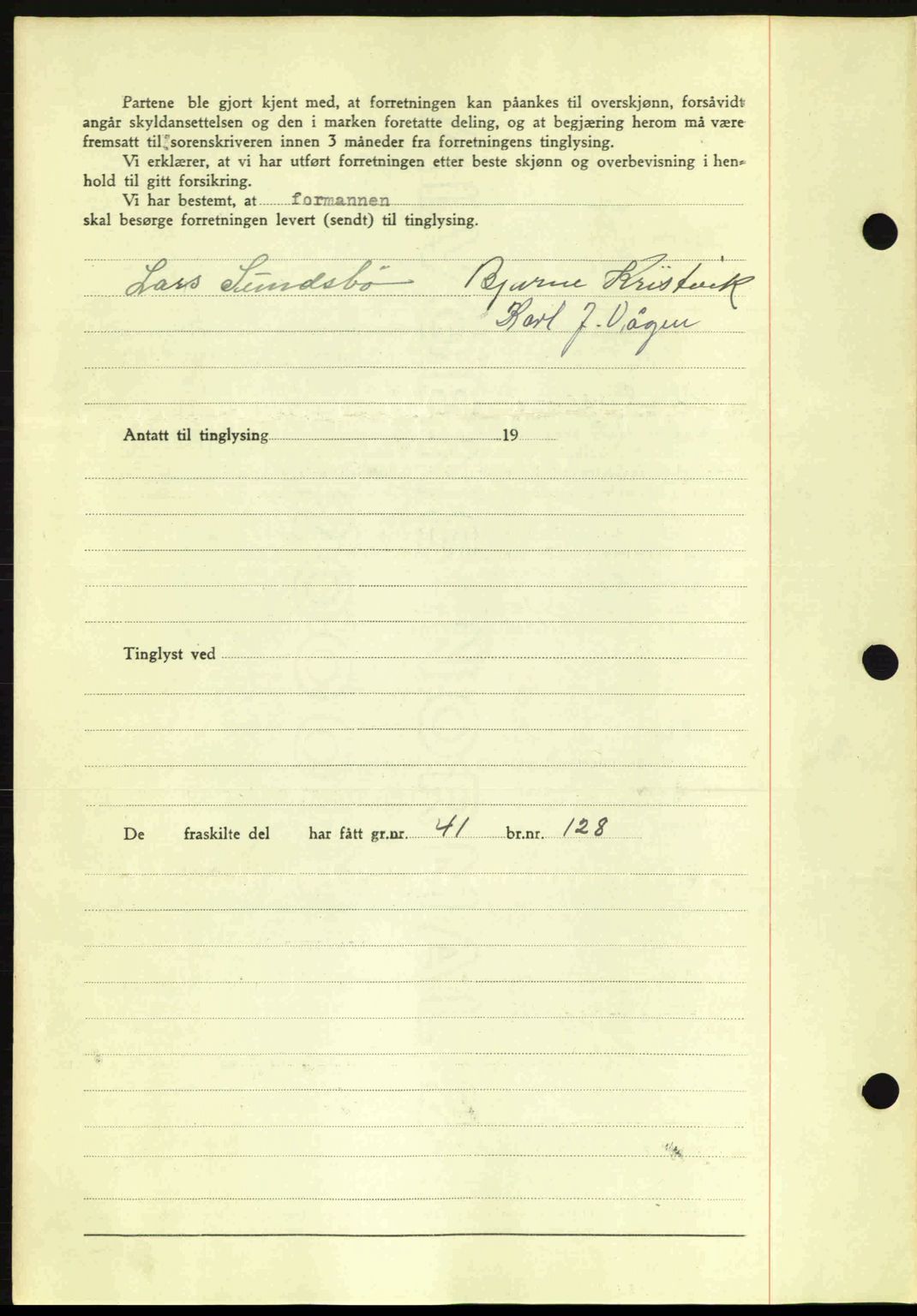 Romsdal sorenskriveri, AV/SAT-A-4149/1/2/2C: Mortgage book no. A13, 1942-1943, Diary no: : 412/1943