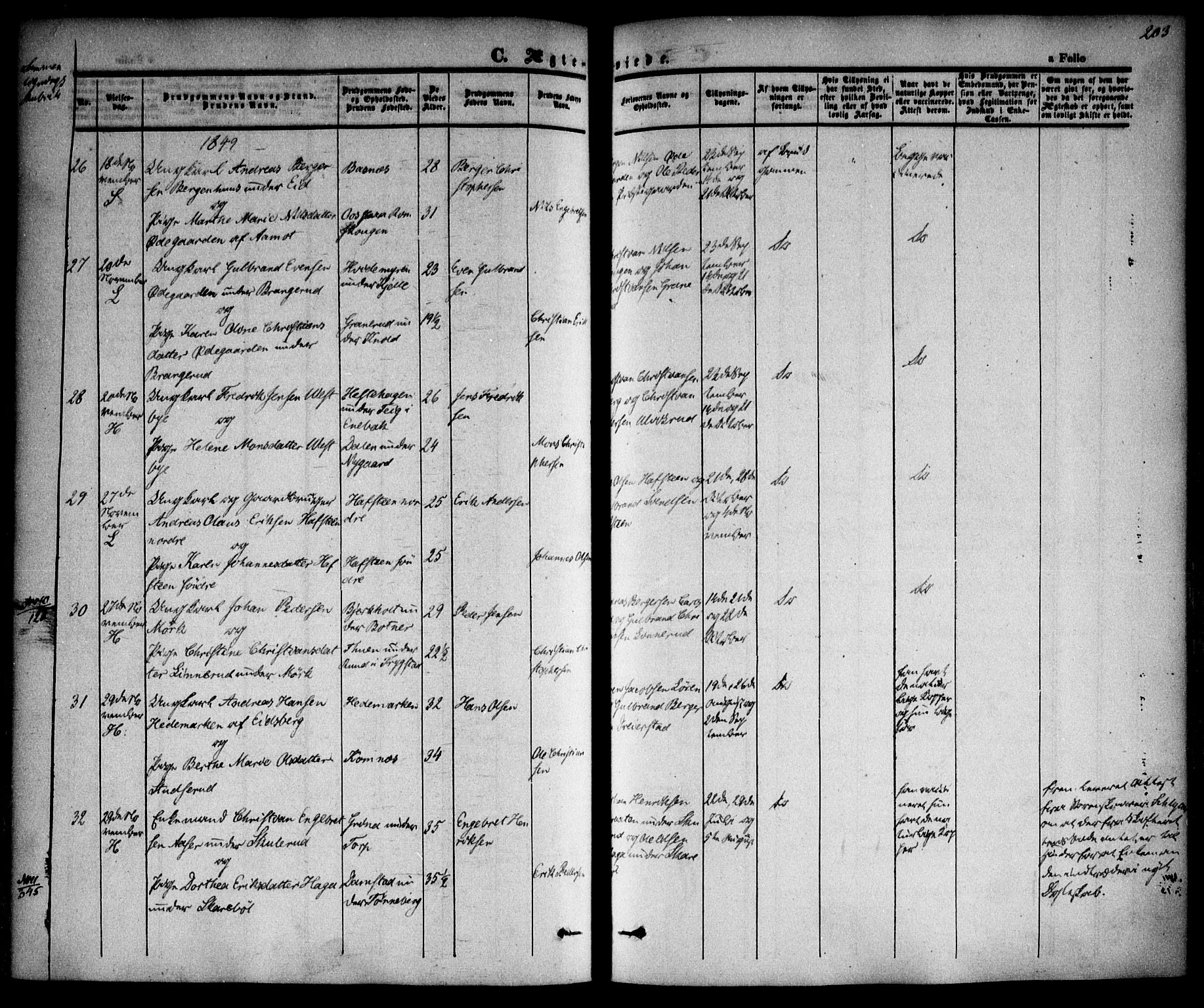 Høland prestekontor Kirkebøker, AV/SAO-A-10346a/F/Fa/L0009: Parish register (official) no. I 9, 1846-1853, p. 203