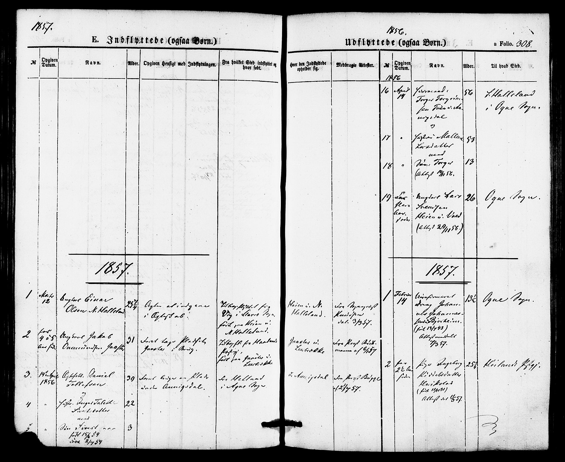 Hå sokneprestkontor, SAST/A-101801/001/30BA/L0009: Parish register (official) no. A 8, 1855-1878, p. 308