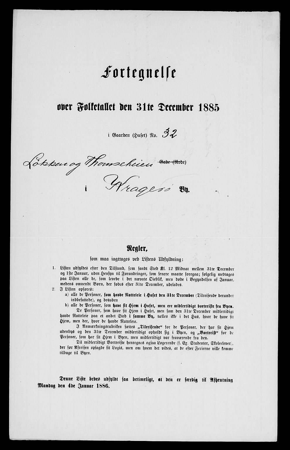 SAKO, 1885 census for 0801 Kragerø, 1885, p. 717