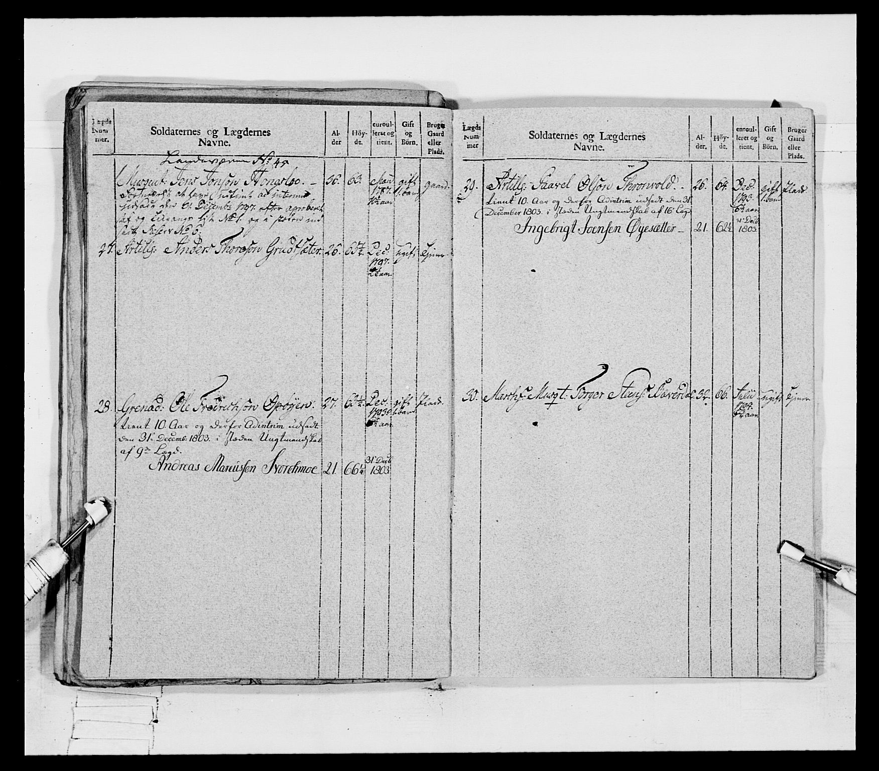 Generalitets- og kommissariatskollegiet, Det kongelige norske kommissariatskollegium, AV/RA-EA-5420/E/Eh/L0080: 2. Trondheimske nasjonale infanteriregiment, 1792-1800, p. 477