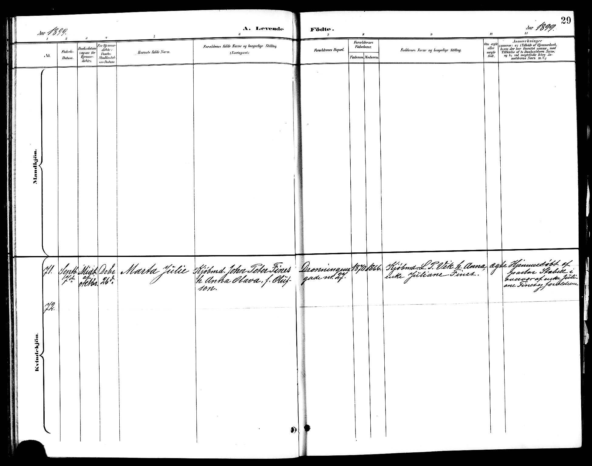 Ministerialprotokoller, klokkerbøker og fødselsregistre - Sør-Trøndelag, AV/SAT-A-1456/601/L0094: Parish register (copy) no. 601C12, 1898-1911, p. 29