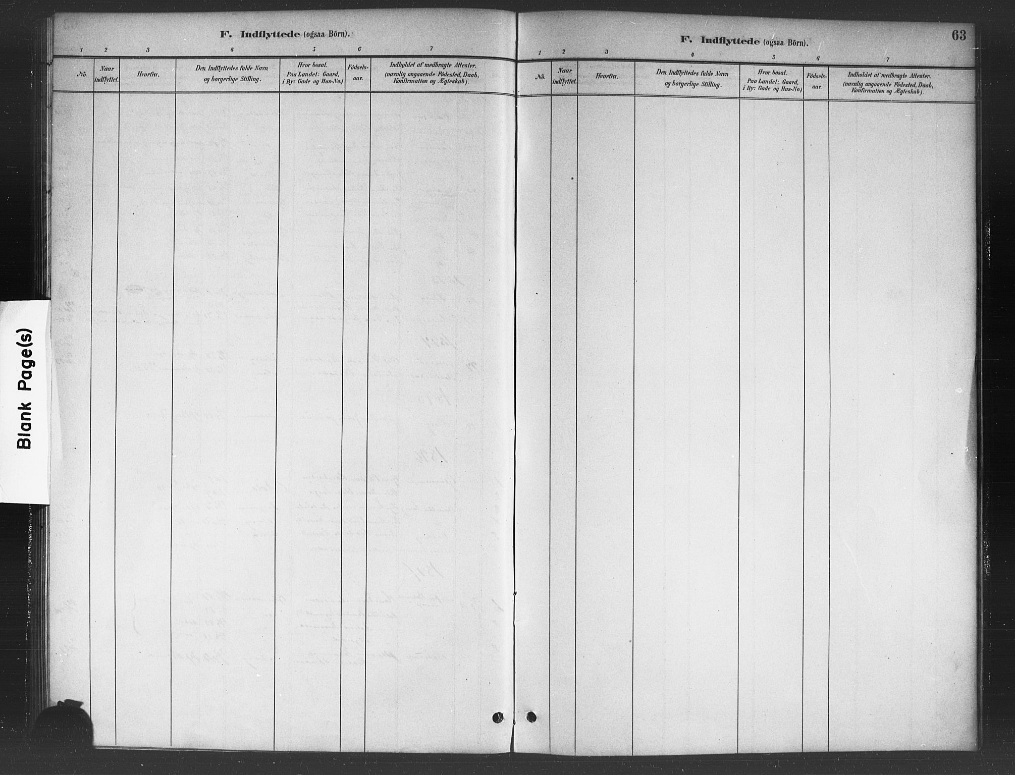 Skjeberg prestekontor Kirkebøker, AV/SAO-A-10923/F/Fc/L0001: Parish register (official) no. III 1, 1886-1897, p. 63