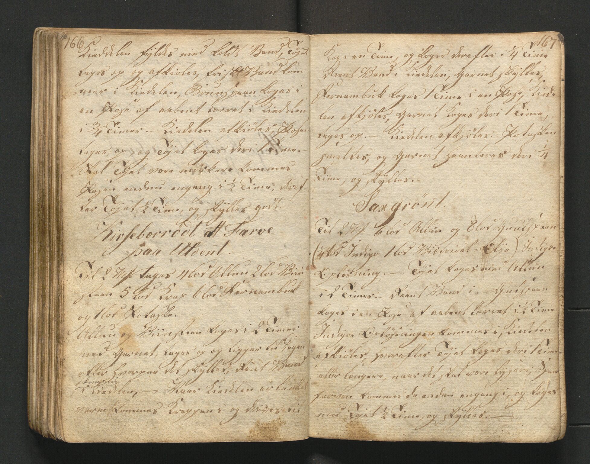 Pa 1464 - Langballe, Hulleborg, AV/SAST-A-101779/F/L0001: Oppskriftsbok, 1805-1810, p. 166-167